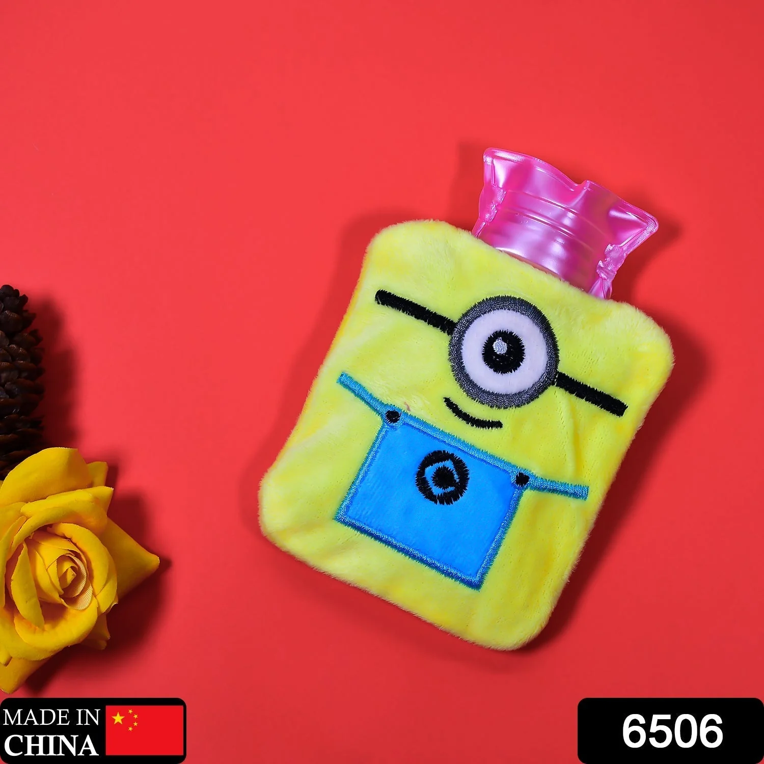 6506 Minions small Hot Water Bag with Cover for Pain Relief, Neck, Shoulder Pain and Hand, Feet Warmer, Menstrual Cramps. - Image 2