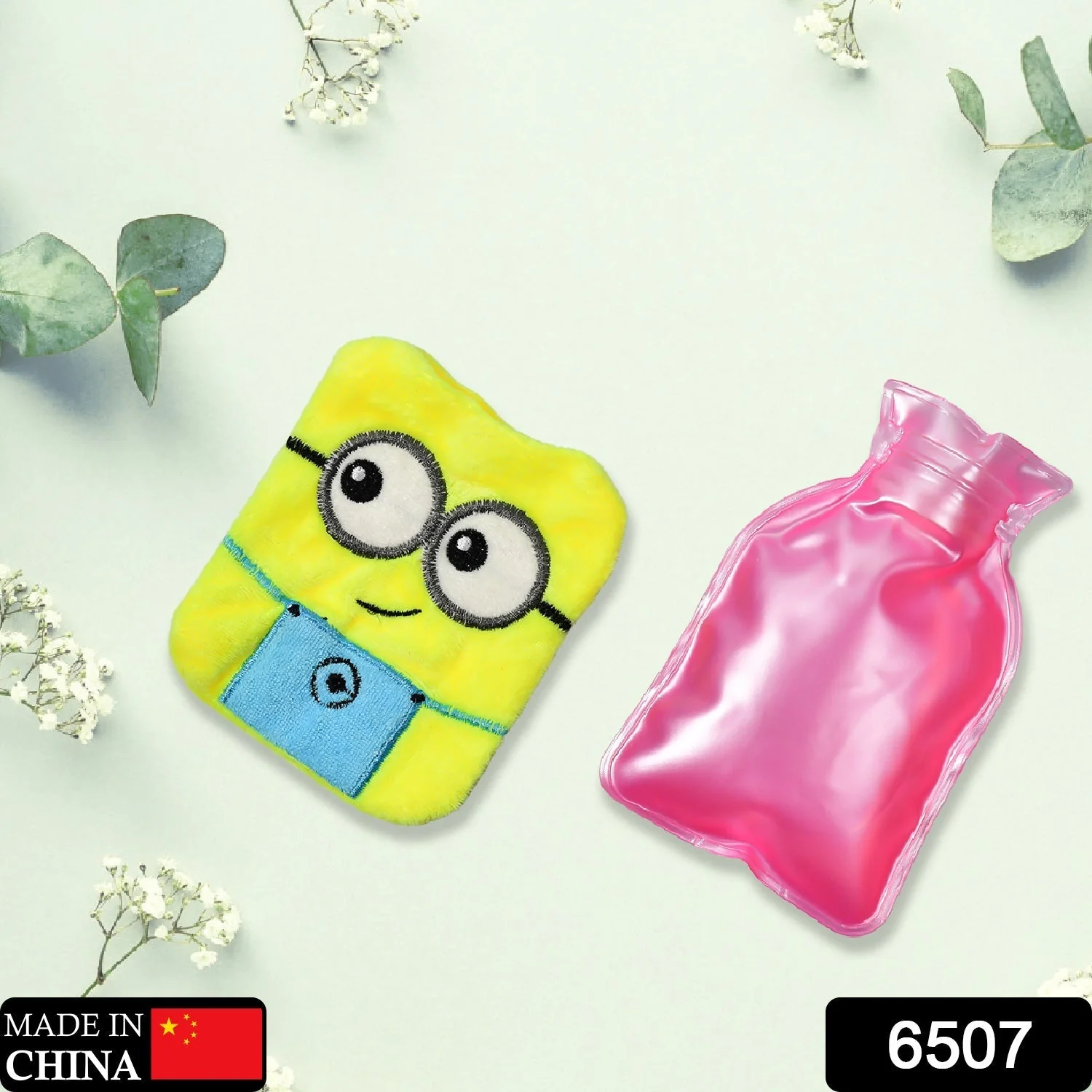 6507 2Eye Minions small Hot Water Bag with Cover for Pain Relief, Neck, Shoulder Pain and Hand, Feet Warmer, Menstrual Cramps. - Image 2