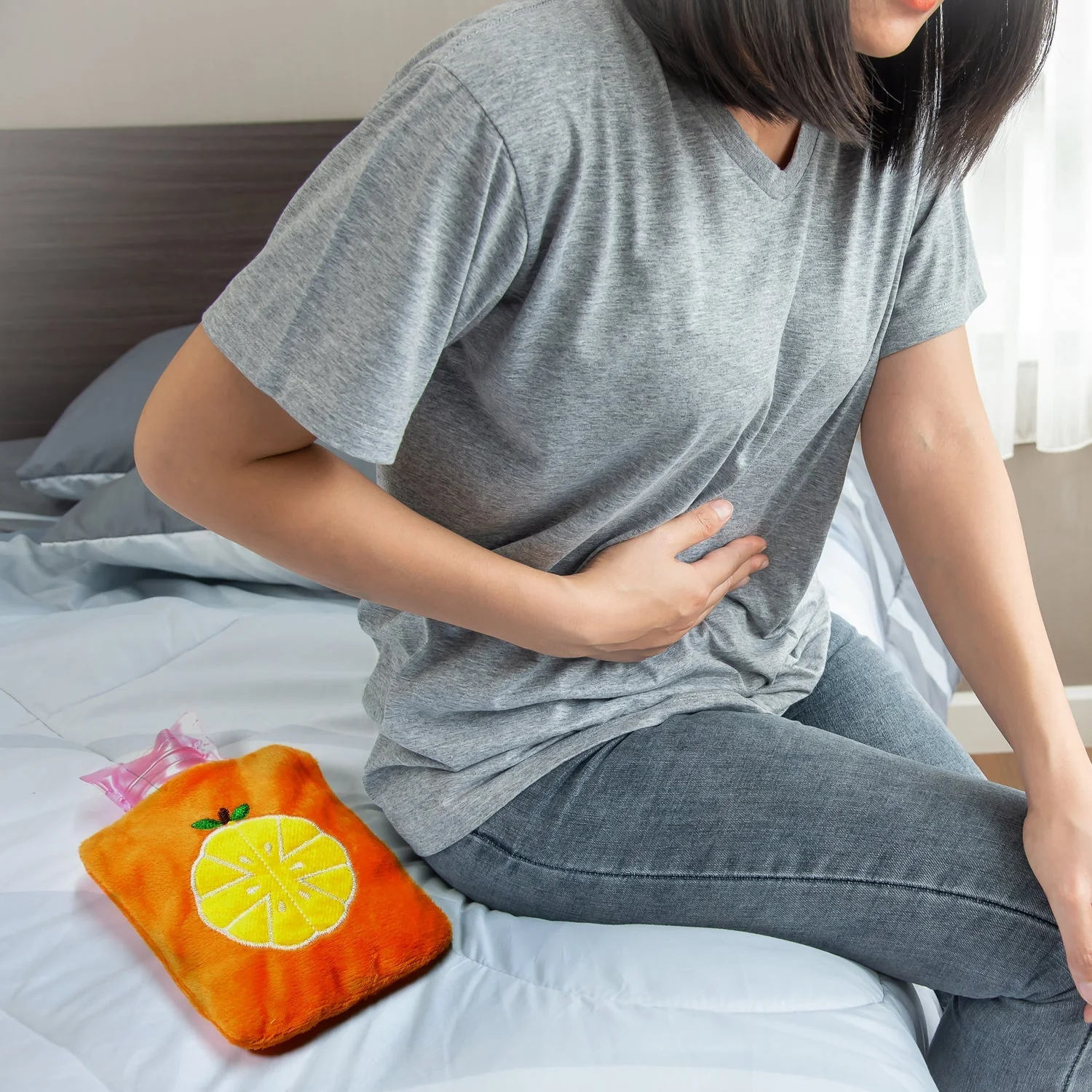 6510 Orange small Hot Water Bag with Cover for Pain Relief, Neck, Shoulder Pain and Hand, Feet Warmer, Menstrual Cramps. - Image 3
