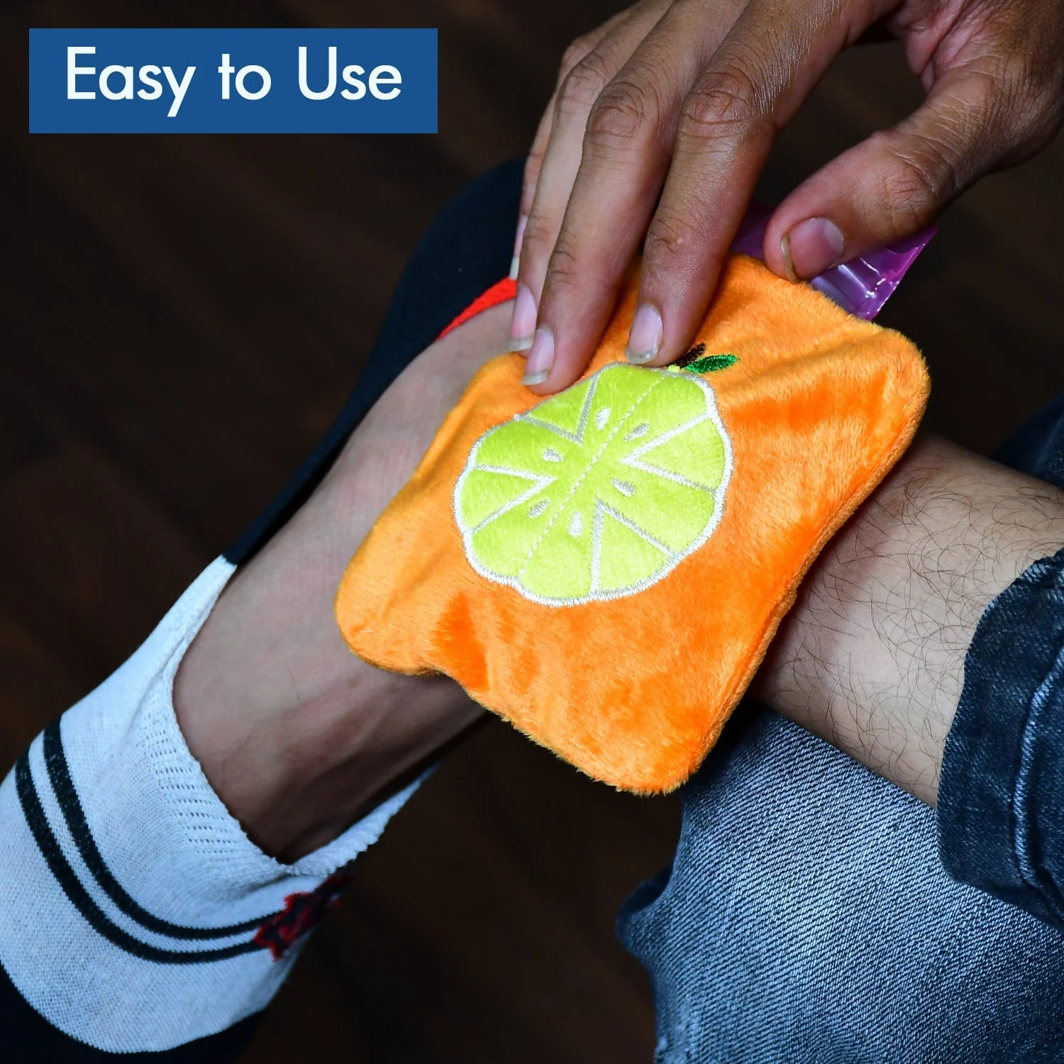6510 Orange small Hot Water Bag with Cover for Pain Relief, Neck, Shoulder Pain and Hand, Feet Warmer, Menstrual Cramps. - Image 6