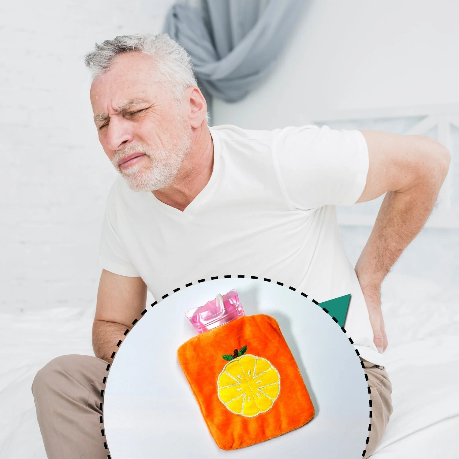 6510 Orange small Hot Water Bag with Cover for Pain Relief, Neck, Shoulder Pain and Hand, Feet Warmer, Menstrual Cramps. - Image 7