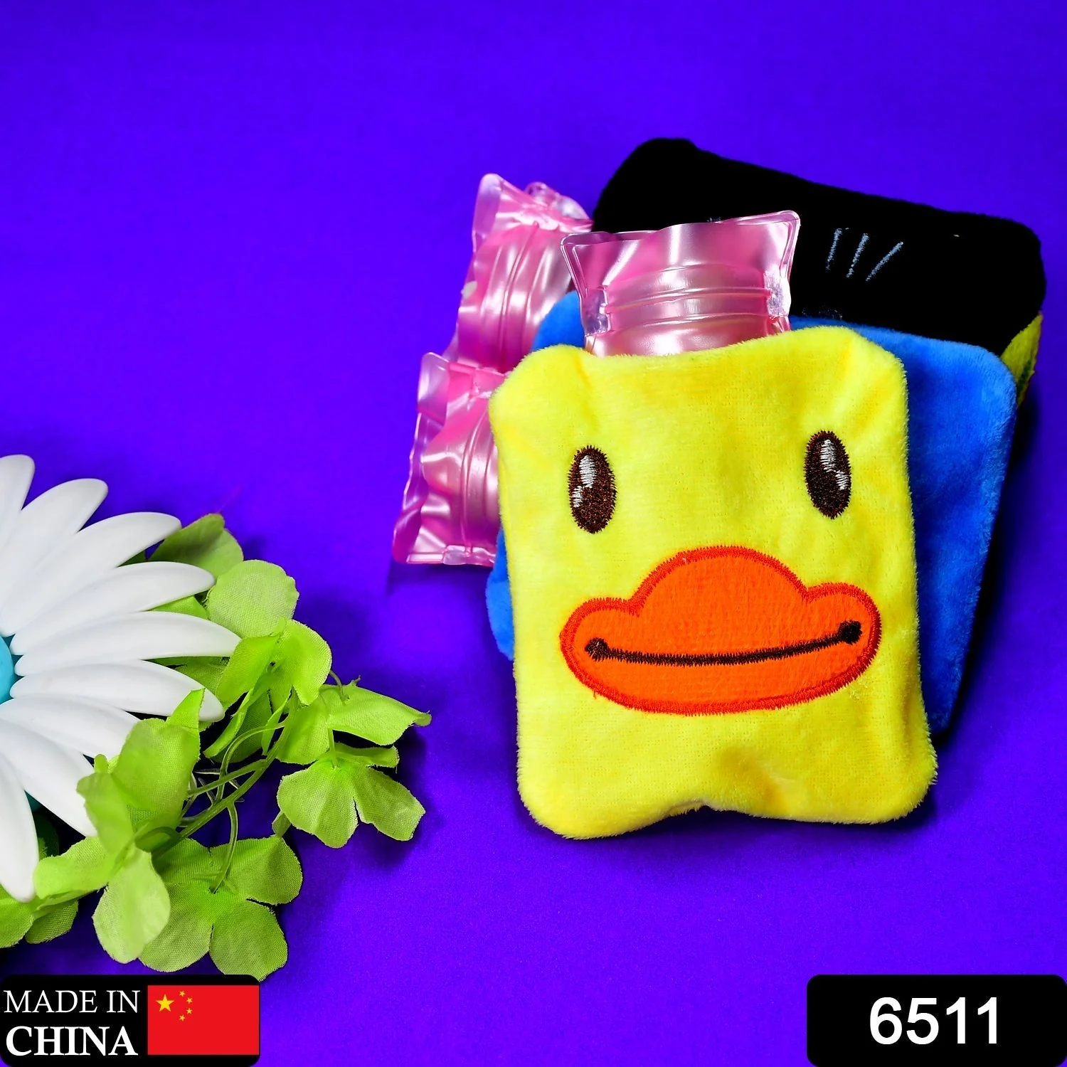 6511 Yellow Duck small Hot Water Bag with Cover for Pain Relief, Neck, Shoulder Pain and Hand, Feet Warmer, Menstrual Cramps. - Image 2