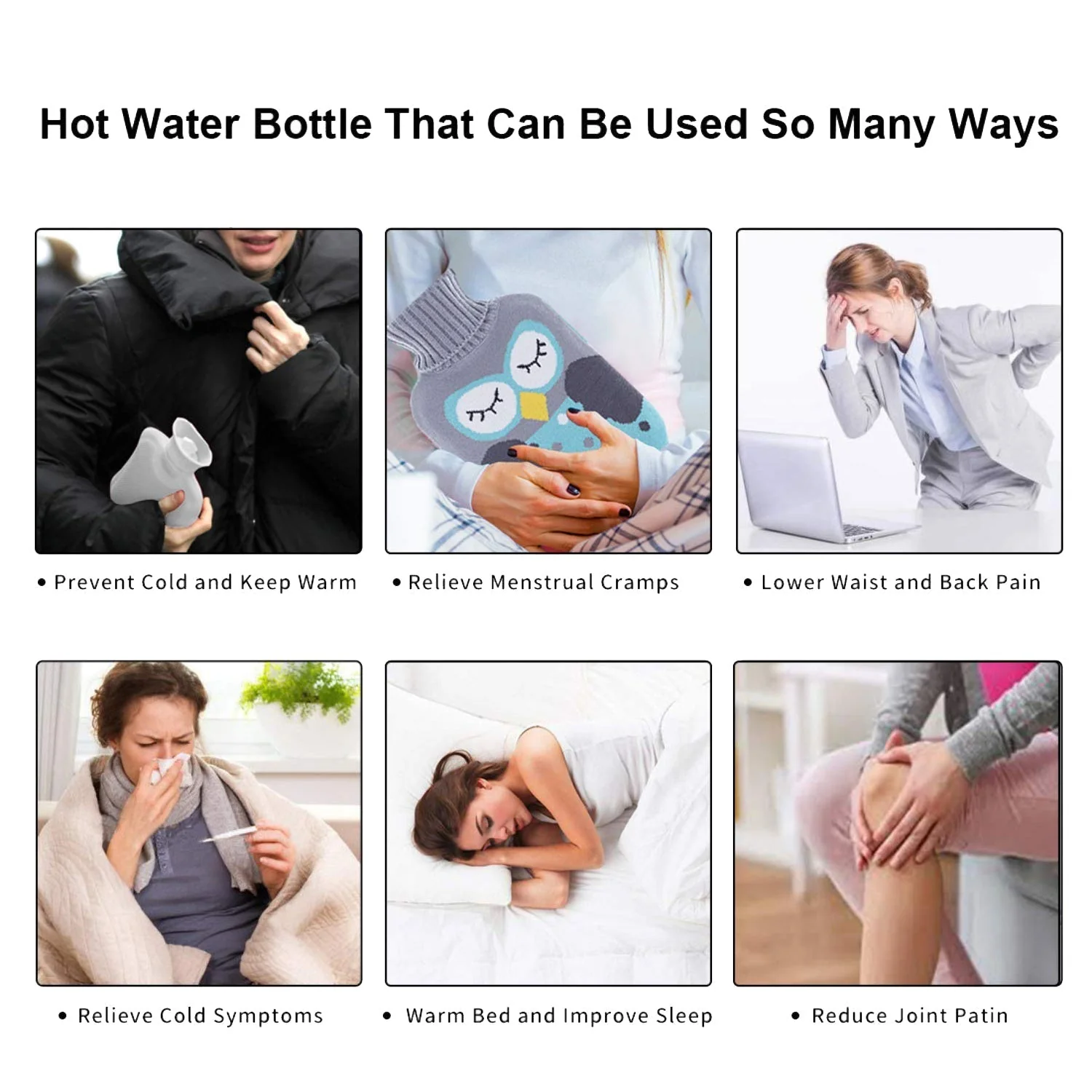 6514 Green Kitty small Hot Water Bag with Cover for Pain Relief, Neck, Shoulder Pain and Hand, Feet Warmer, Menstrual Cramps. - Image 6