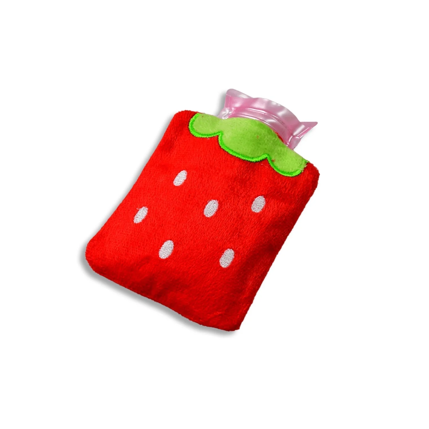 6516 Strawberry small Hot Water Bag with Cover for Pain Relief, Neck, Shoulder Pain and Hand, Feet Warmer, Menstrual Cramps. - Image 4