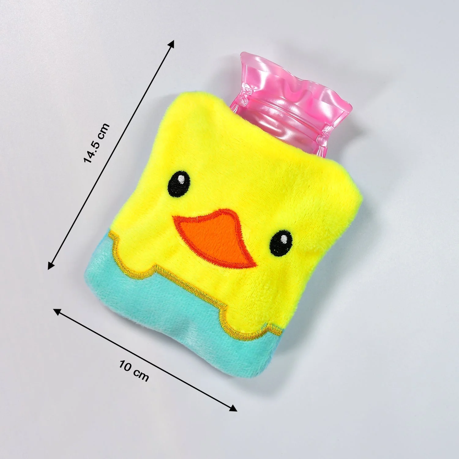 6524 Yellow Duck design small Hot Water Bag with Cover for Pain Relief, Neck, Shoulder Pain and Hand, Feet Warmer, Menstrual Cramps. - Image 5