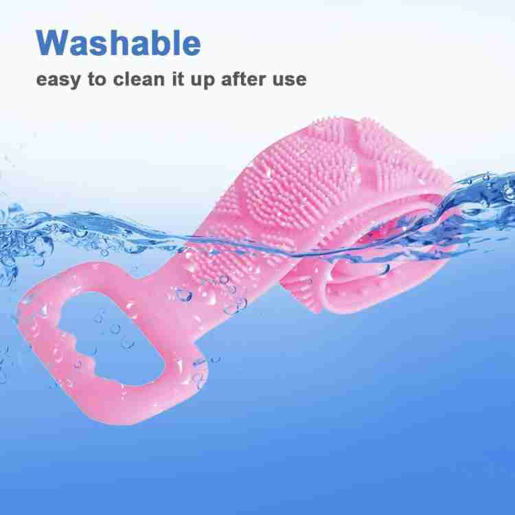 Silicone Body Back Scrubber Double Side Bathing Brush for Skin Deep Cleaning, Scrubber Belt - Image 3