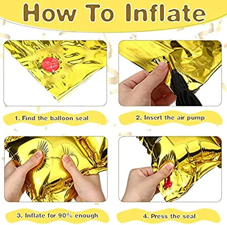 74 x 140 cm Square Foil Balloon Curtain (Rosegold) (Pack of 2) - Image 3