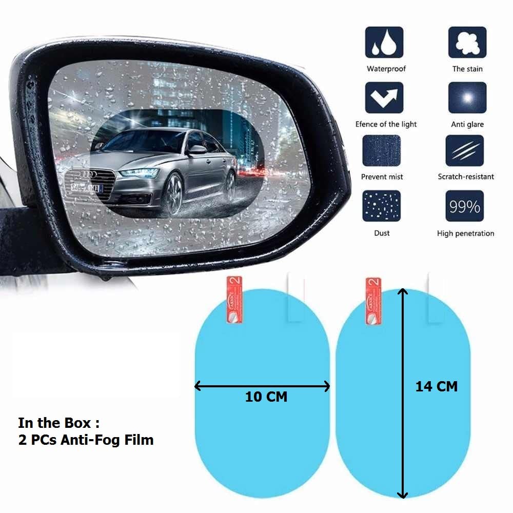 Anti Fog Anti Scratch Interior Rearview Car Mirror Film Waterproof HD Clear Protective Sticker Film for Safe Driving, Car Mirrors, Side Windows - Image 2