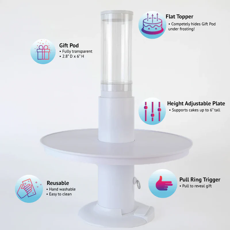 8 Inch Surprise Popping Cake Stand (Pack of 1) - Image 5