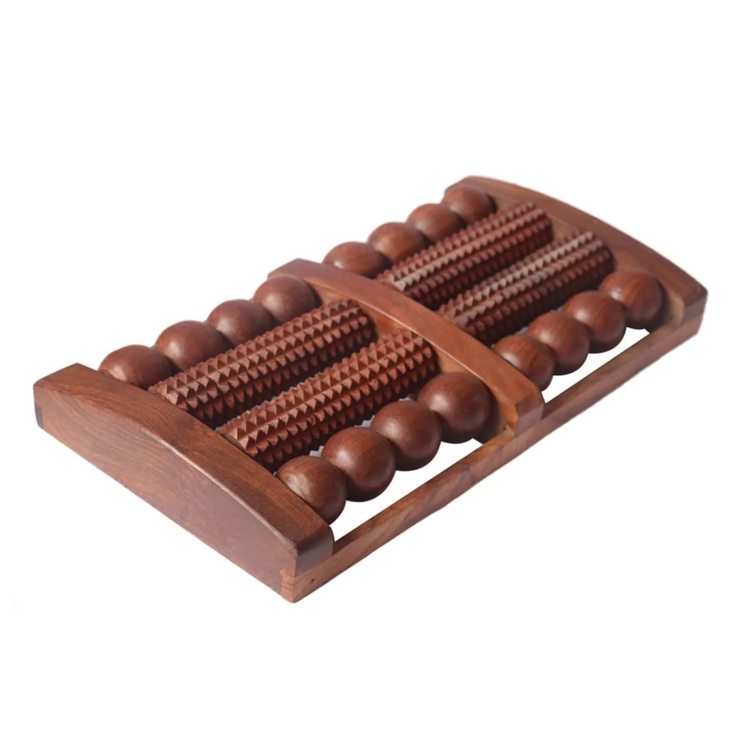 8 Row Wooden Dual Feet Massager – Foot Relaxation & Stress Relief