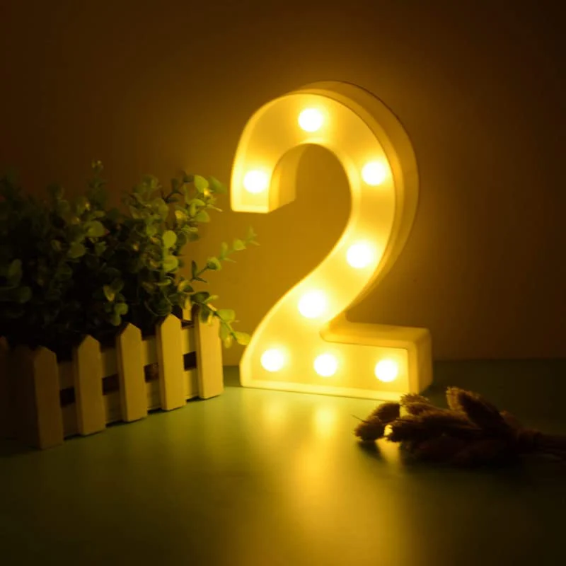 9 Inch Led Marquee Number Light Sign (Number 2) - Image 3