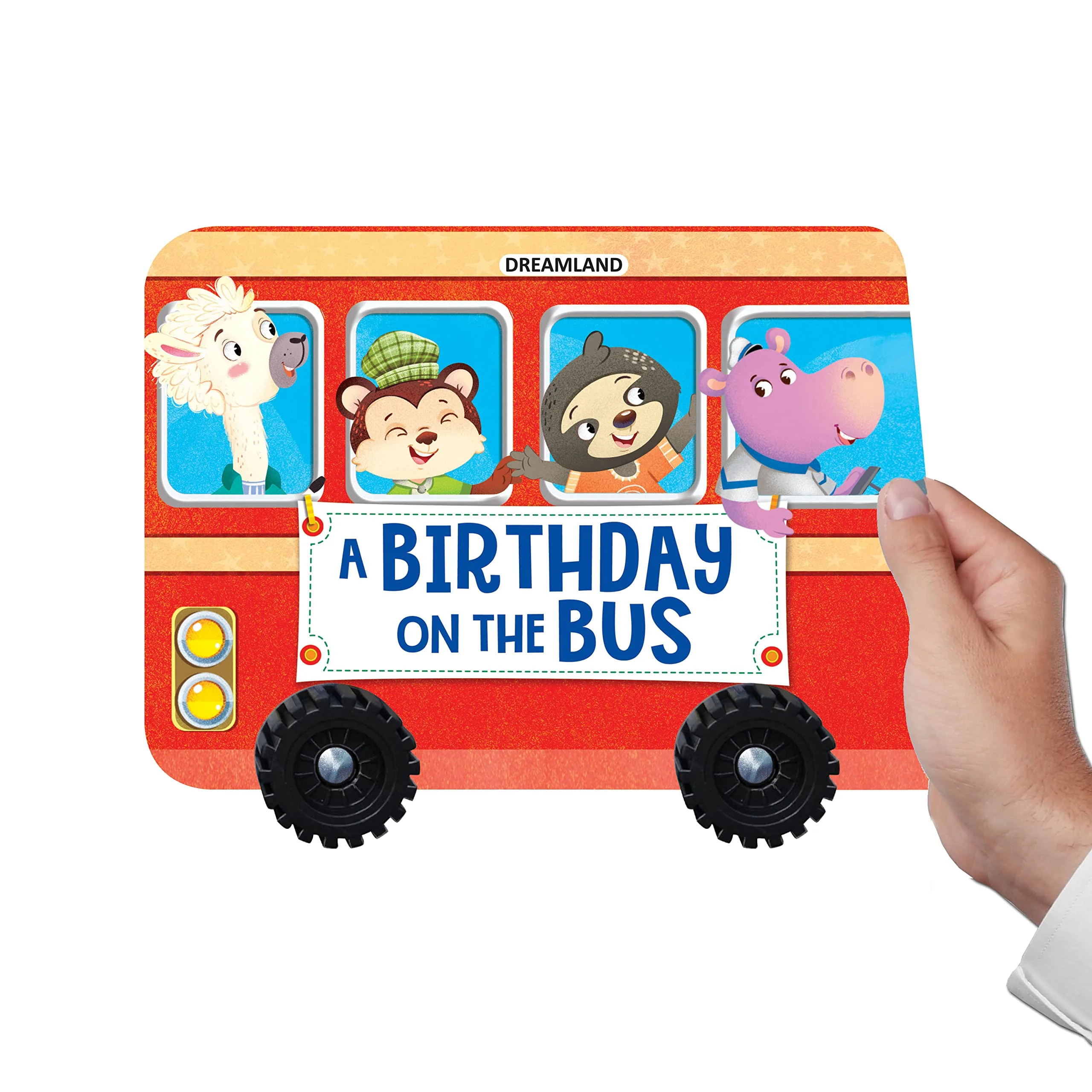 A Birthday on the Bus - A Shaped Picture Board book with Wheels - Image 2