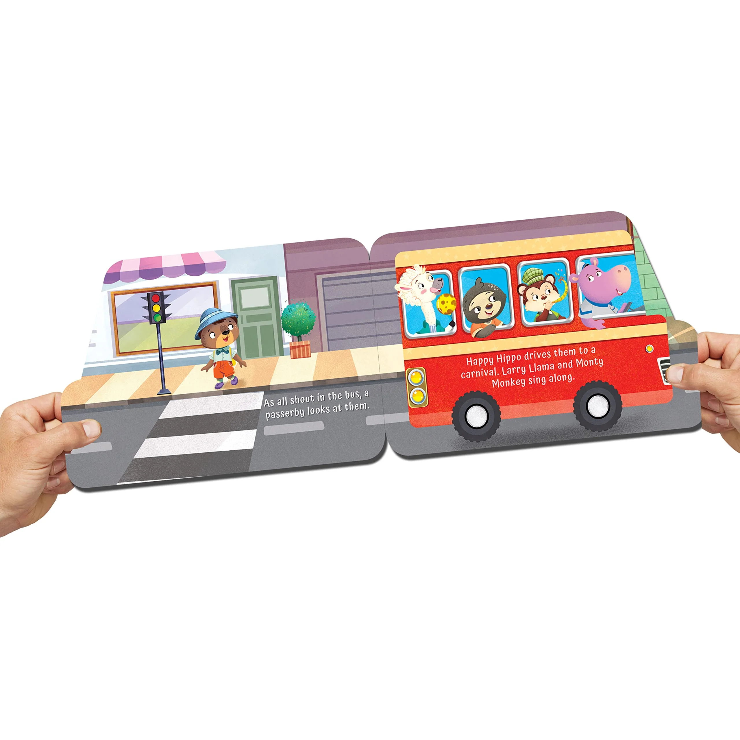 A Birthday on the Bus - A Shaped Picture Board book with Wheels - Image 3