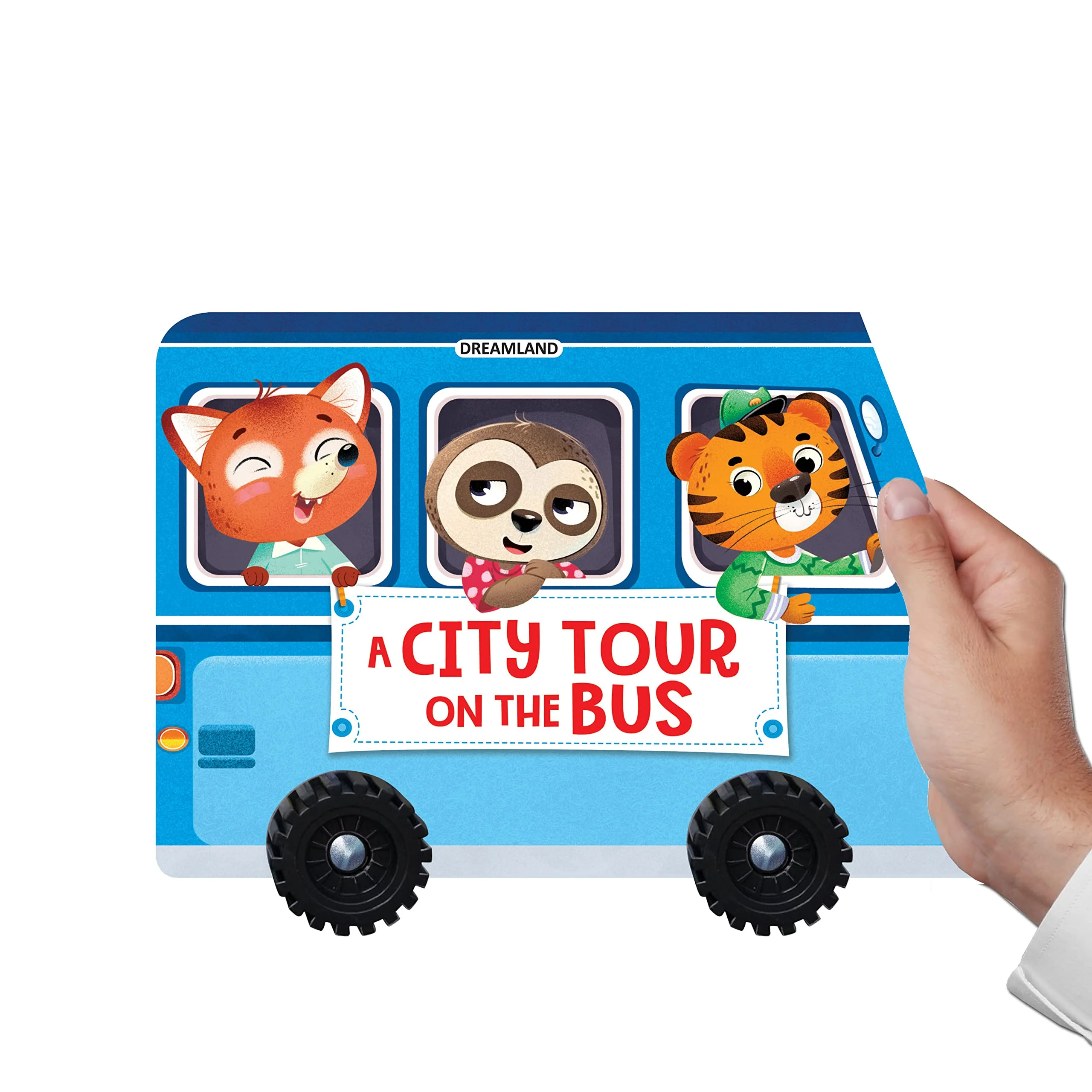 A City Tour on the Bus - A Shaped Picture Board book with Wheels - Image 2