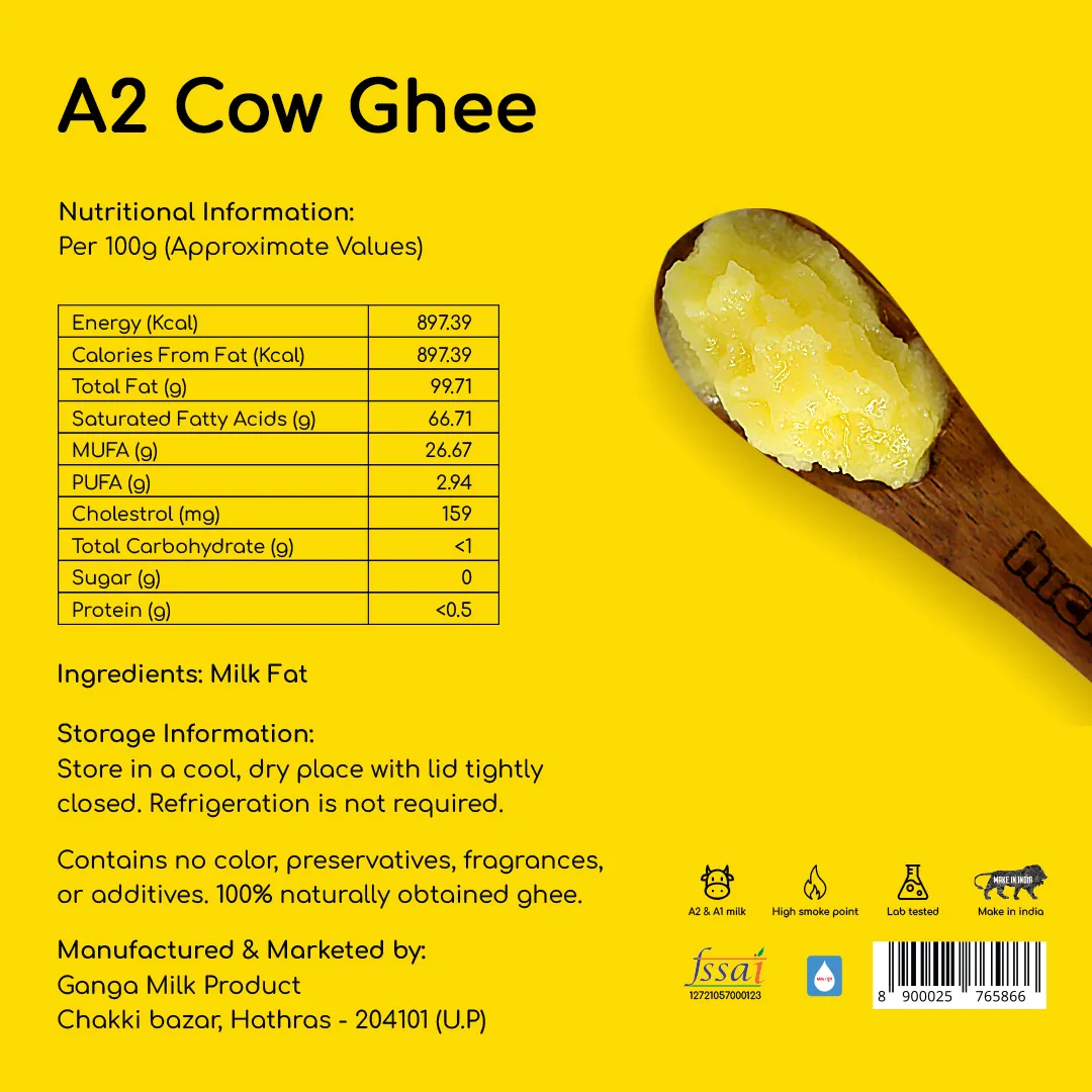 A2 Cow Ghee 5 Ltr | Bilona Method | Curd-Churned | Lab Tested. - Image 5