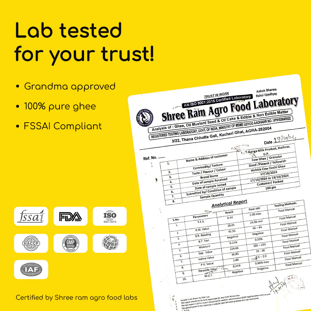 A2 Cow Ghee 5 Ltr | Bilona Method | Curd-Churned | Lab Tested. - Image 6