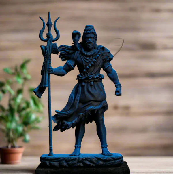 Aadhyatmik Blue Shiv Ji Standing Murti - Image 3