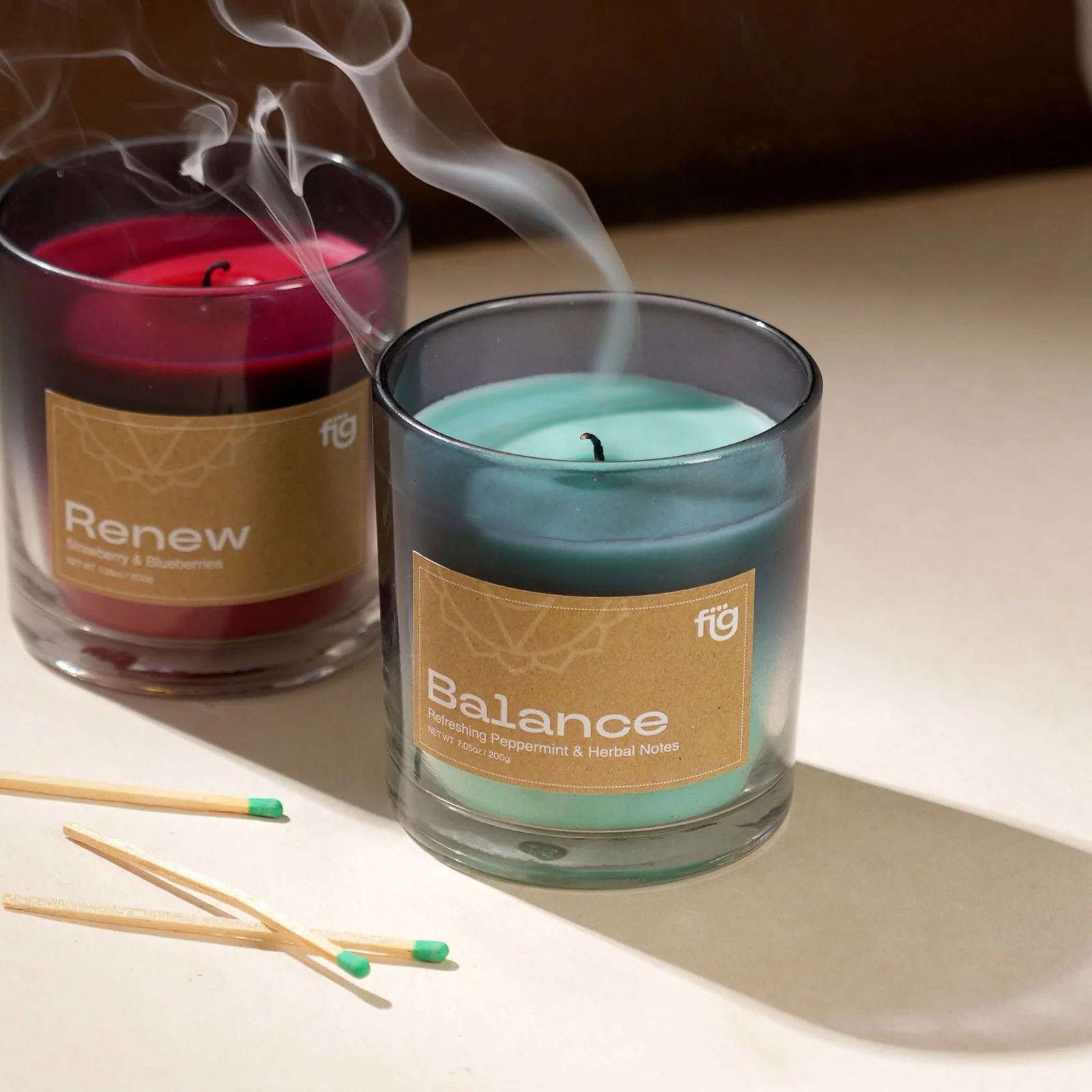 Abc Balance Peppermint Vegan Wax Candle - Palm Wax Scented Candle