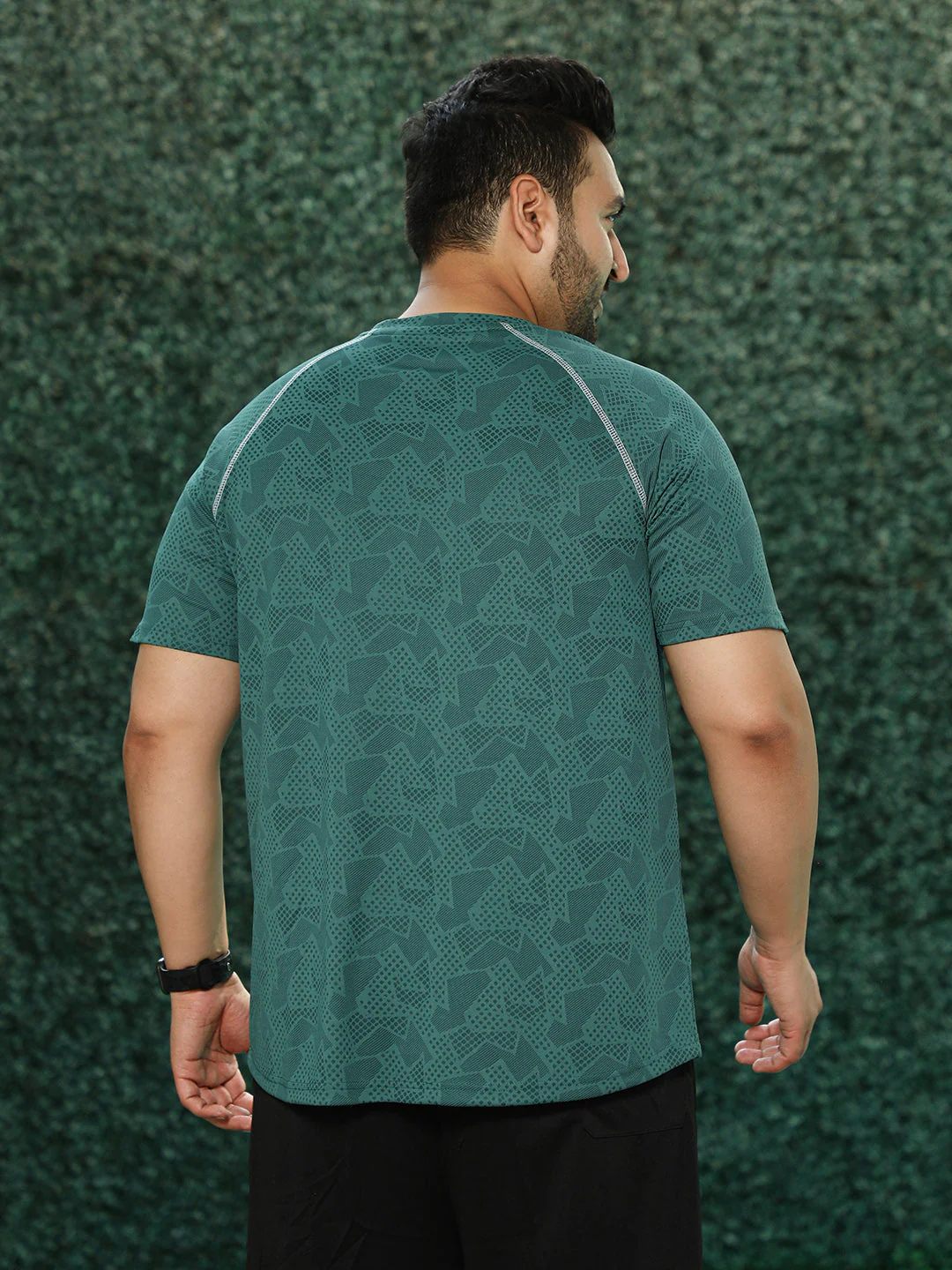 Abstract-Imprint Activewear T-Shirt - Image 4