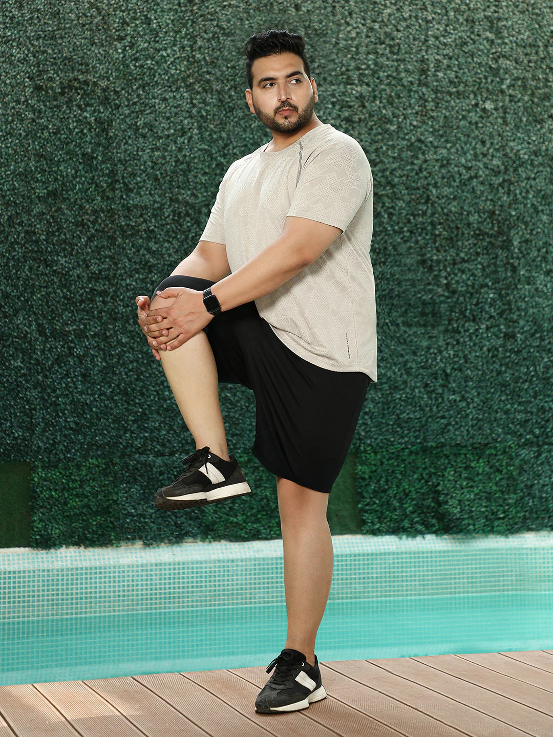 Abstract-Imprint Activewear T-Shirt - Image 5