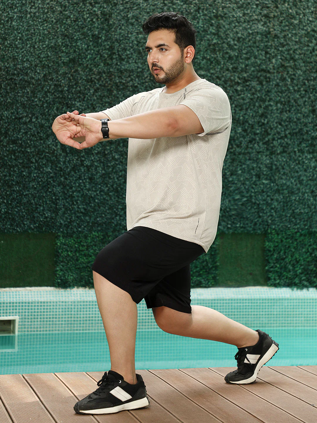 Abstract-Imprint Activewear T-Shirt - Image 6