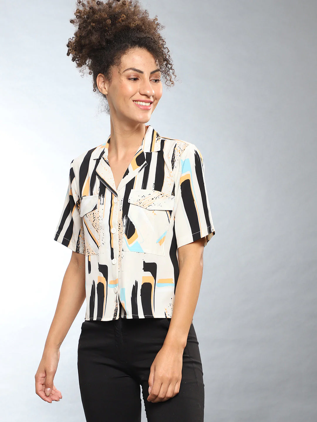 Abstract Print Top - Image 2