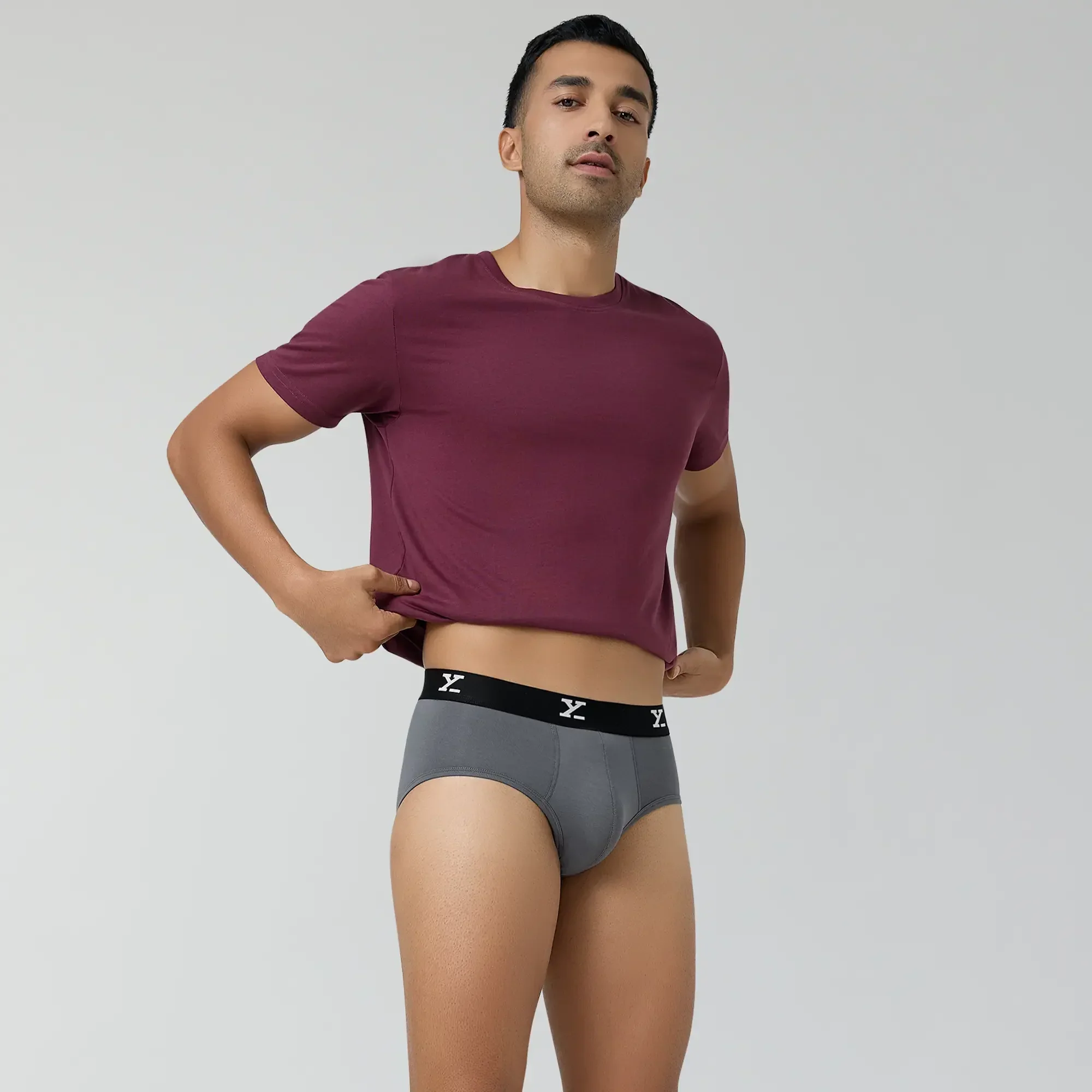 Ace Modal Briefs Charcoal Grey - Image 4