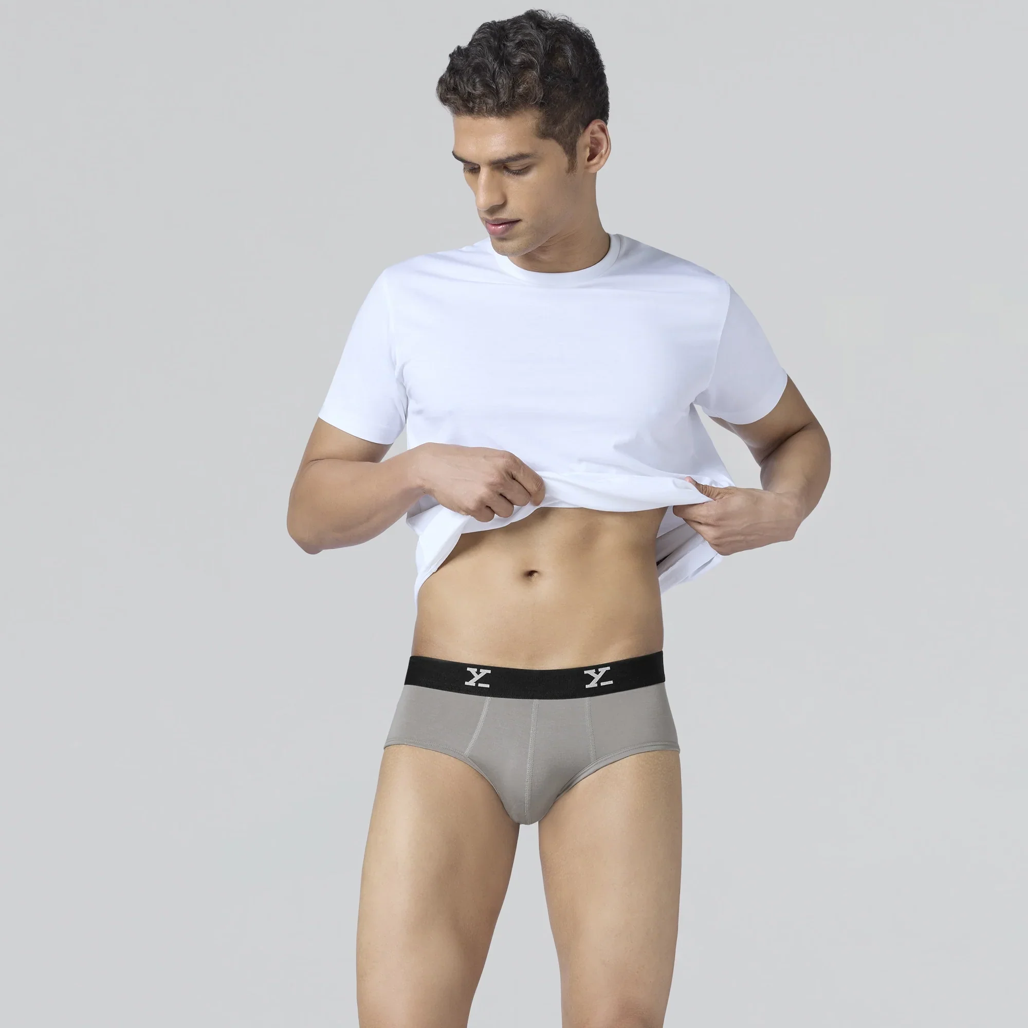 Ace Modal Briefs Heather Grey - Image 4