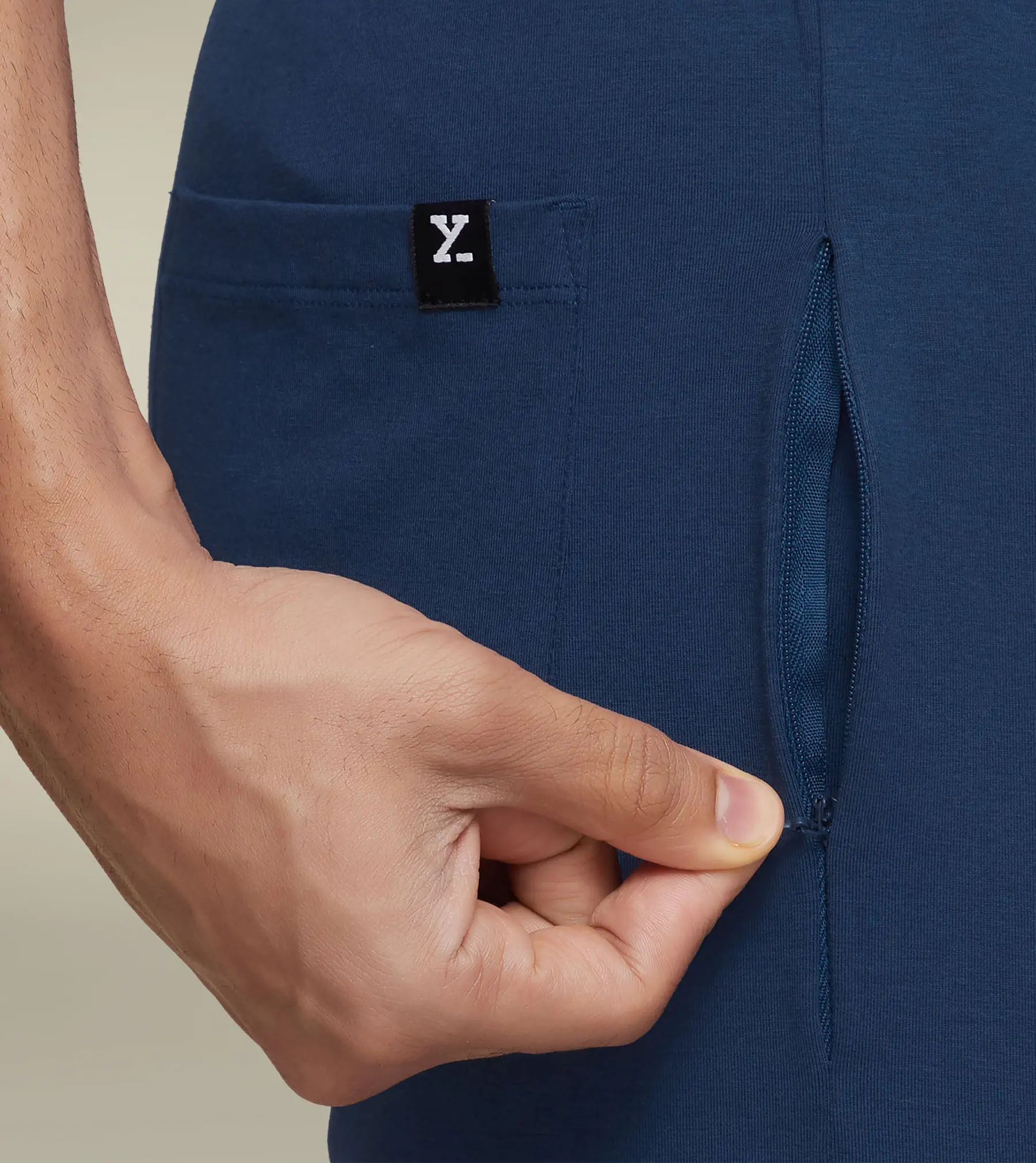Ace Modal-Cotton Joggers Estate Blue - Image 6