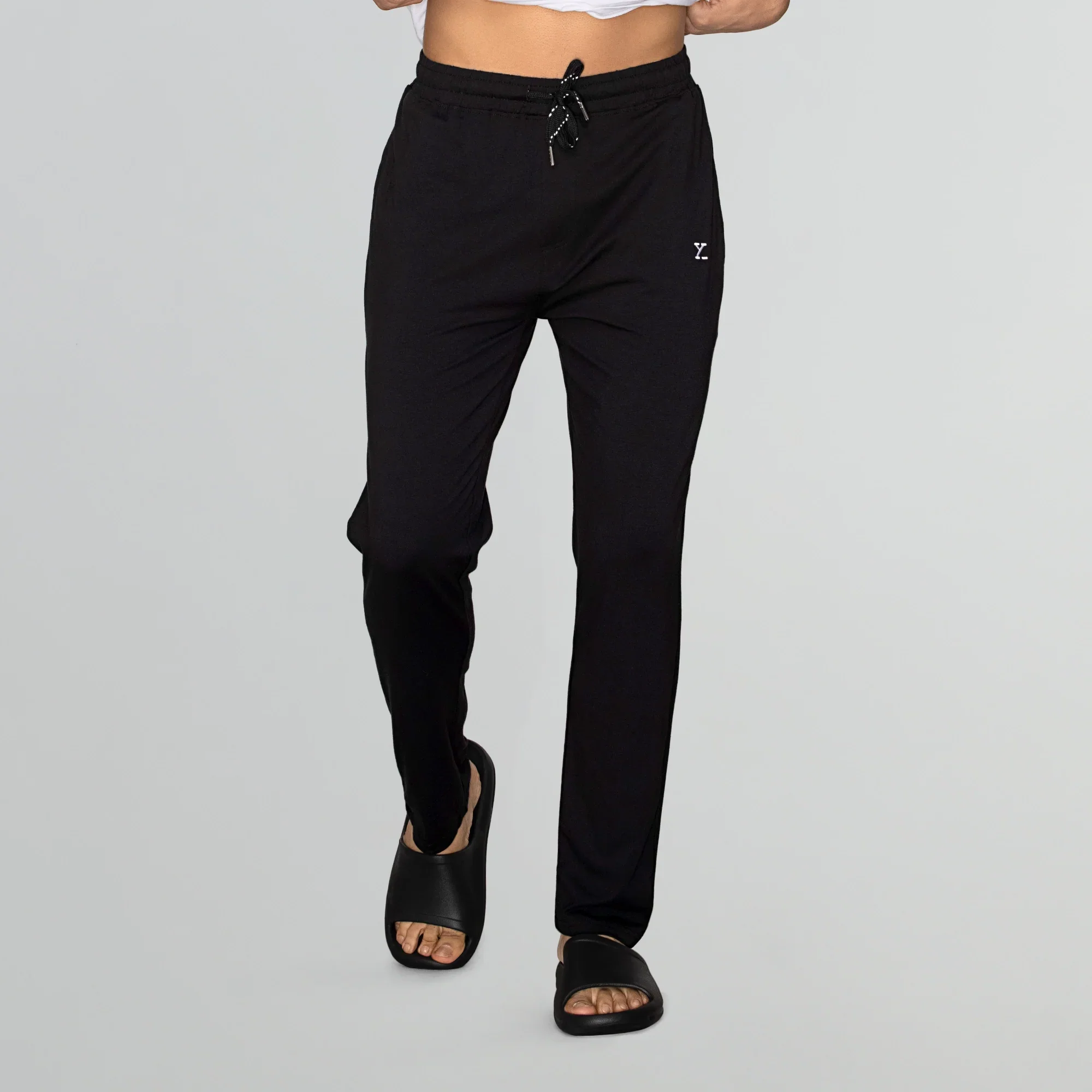 Ace Modal-Cotton Lounge Pants Pitch Black