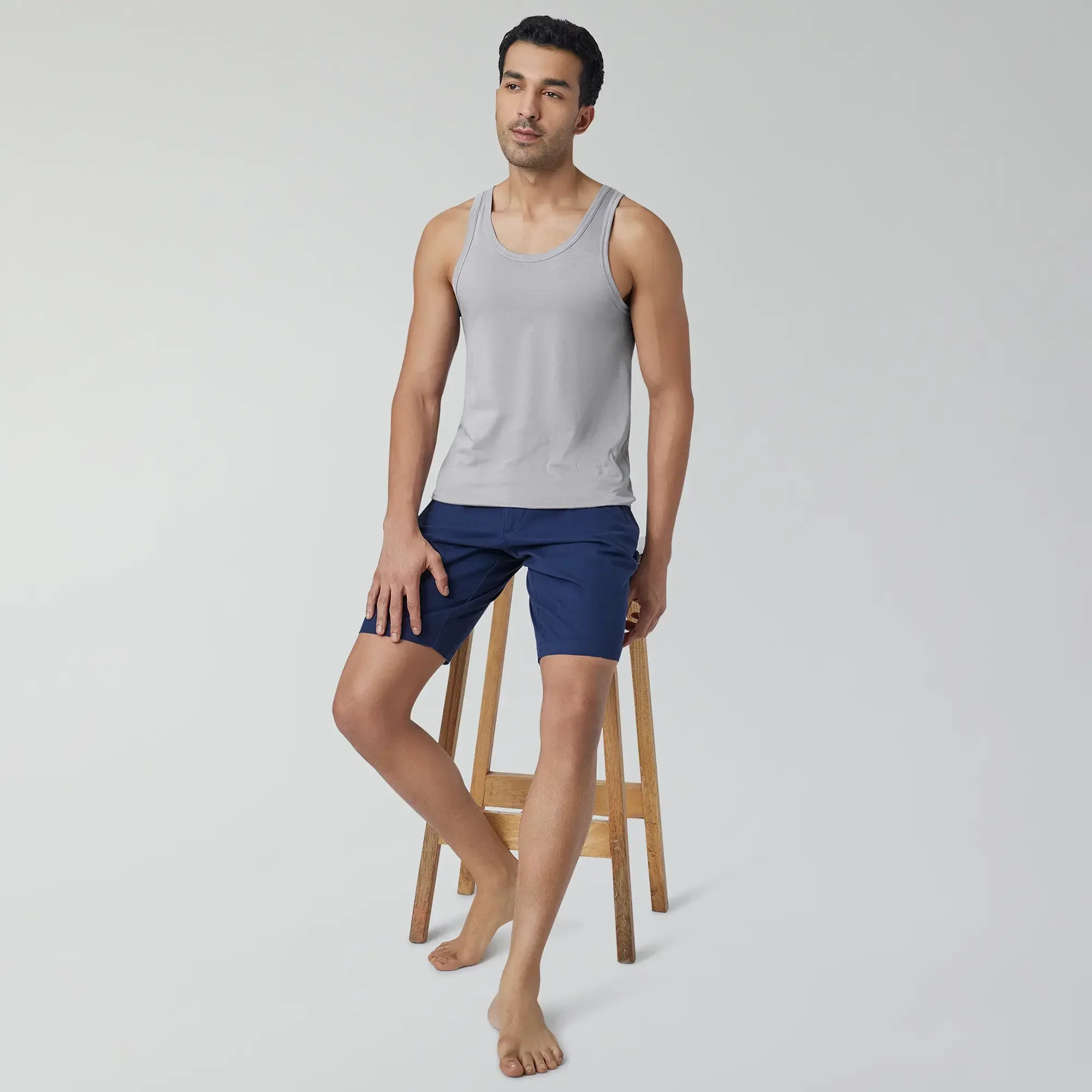 Ace Modal-Cotton Vest Frost Grey - Image 4