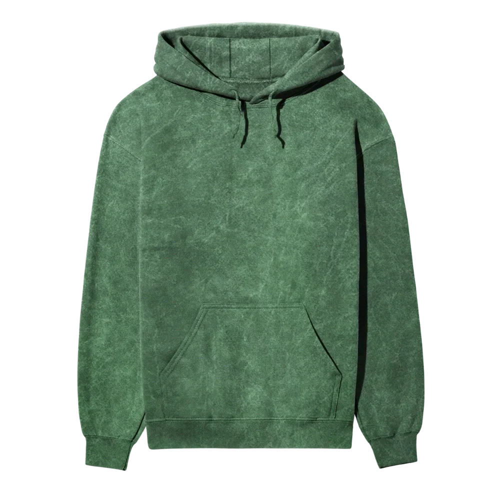 Acid Wash Plain Green Hoodie (Super Sale) - Image 7