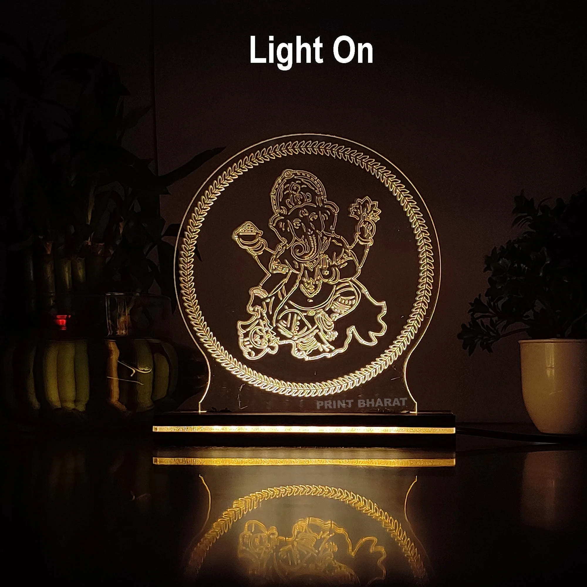 Acrylic Ganesh Ji Led frame size ( 16 cm* 12 Cm ) - Image 2