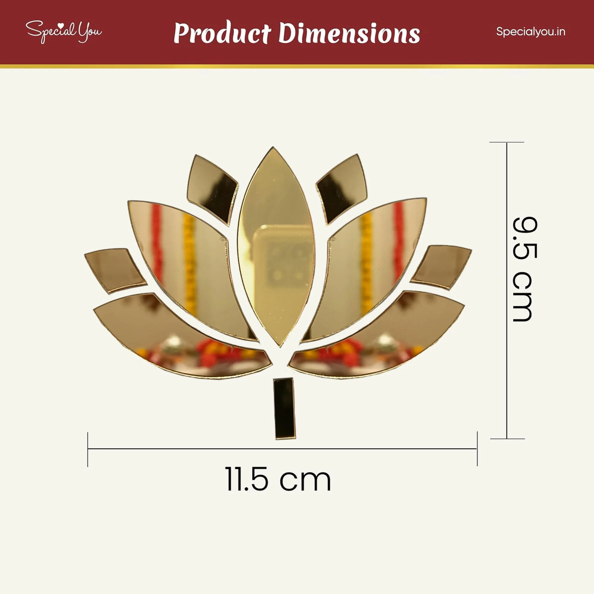 Acrylic Lotus Sticker Pack of 2 - Image 4