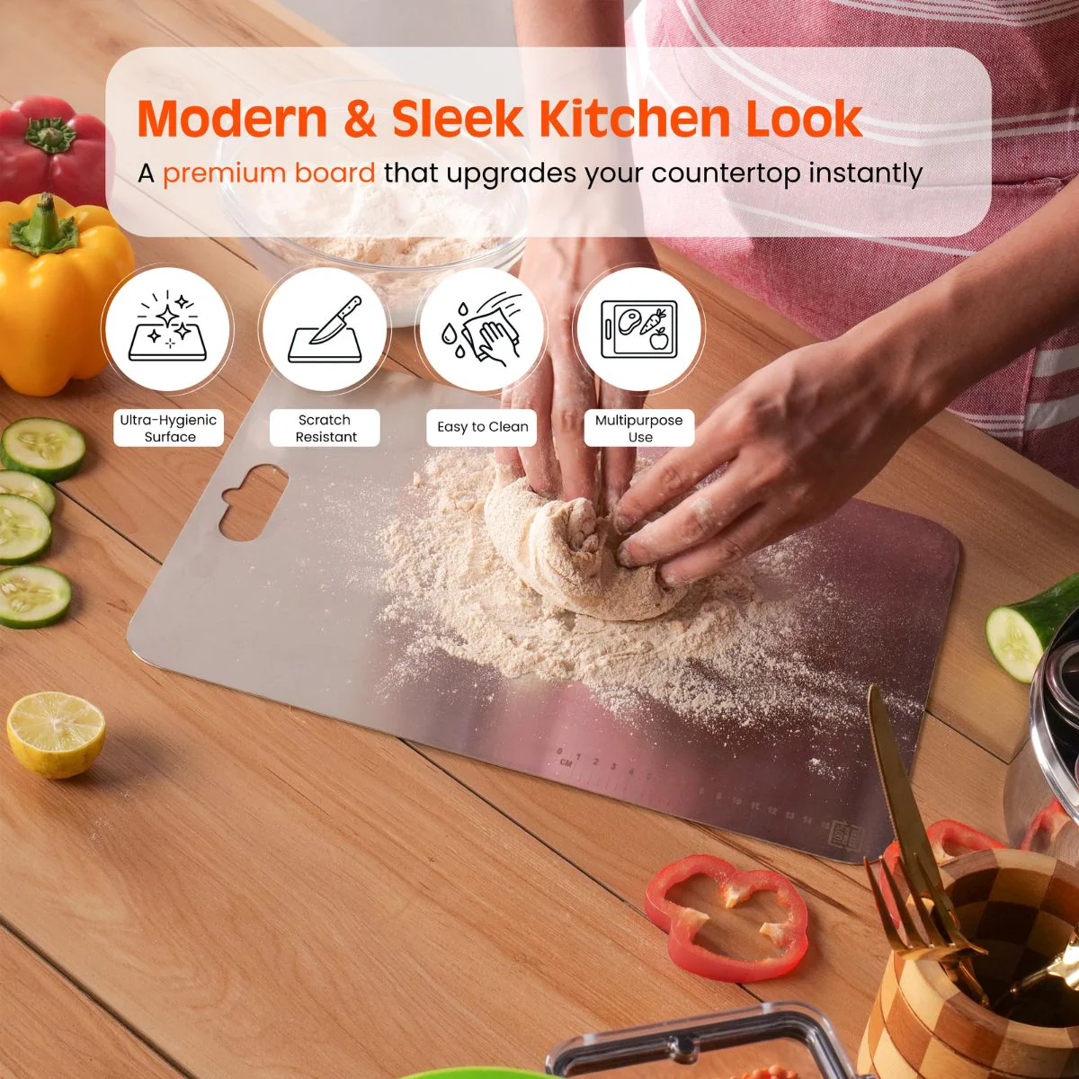 ActivLife - Regular Stainless Steel Chopping Board - Image 3