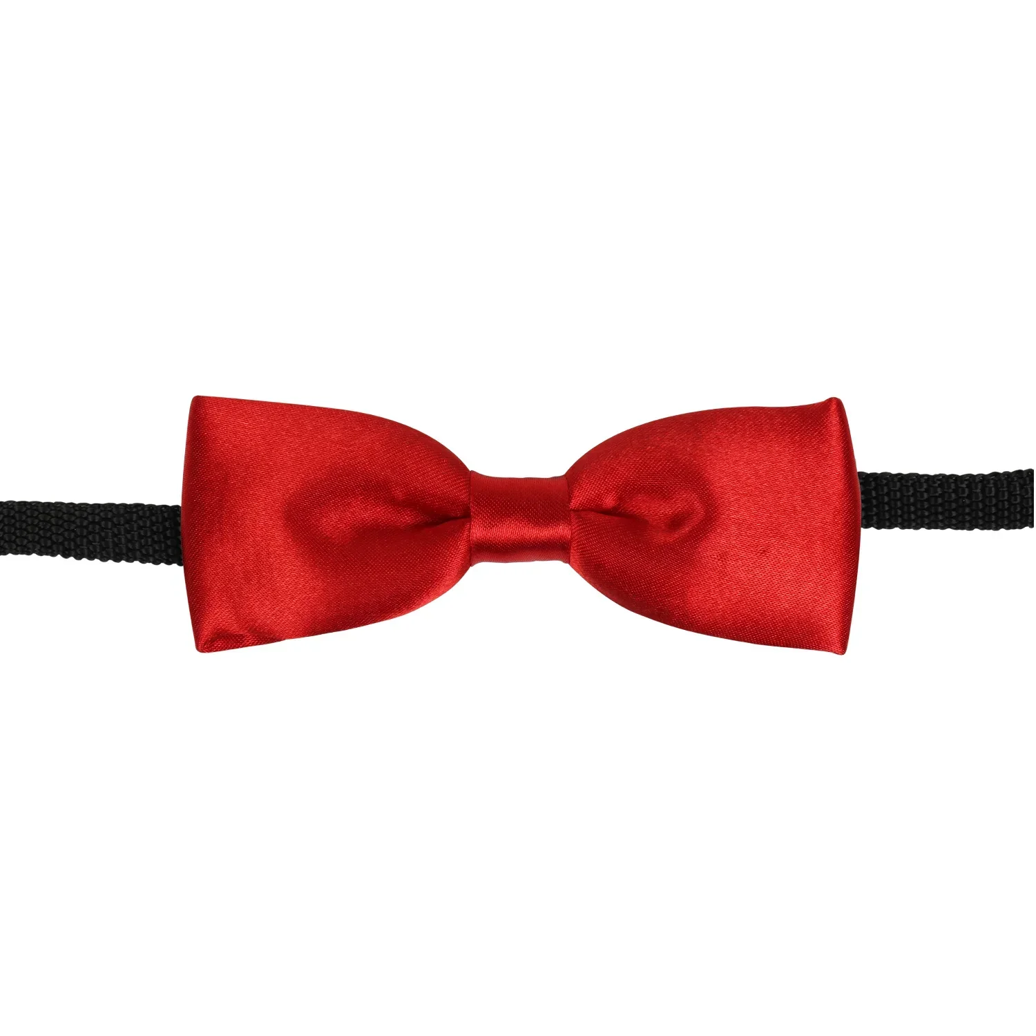 Adjustable Satin Bow Tie for Boys – Red (Pre-Tied & Clip-On) - Image 2