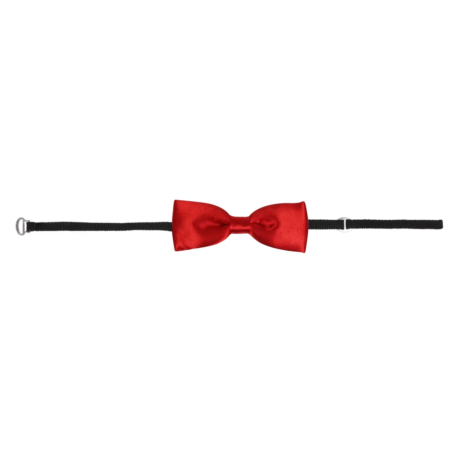 Adjustable Satin Bow Tie for Boys – Red (Pre-Tied & Clip-On) - Image 4