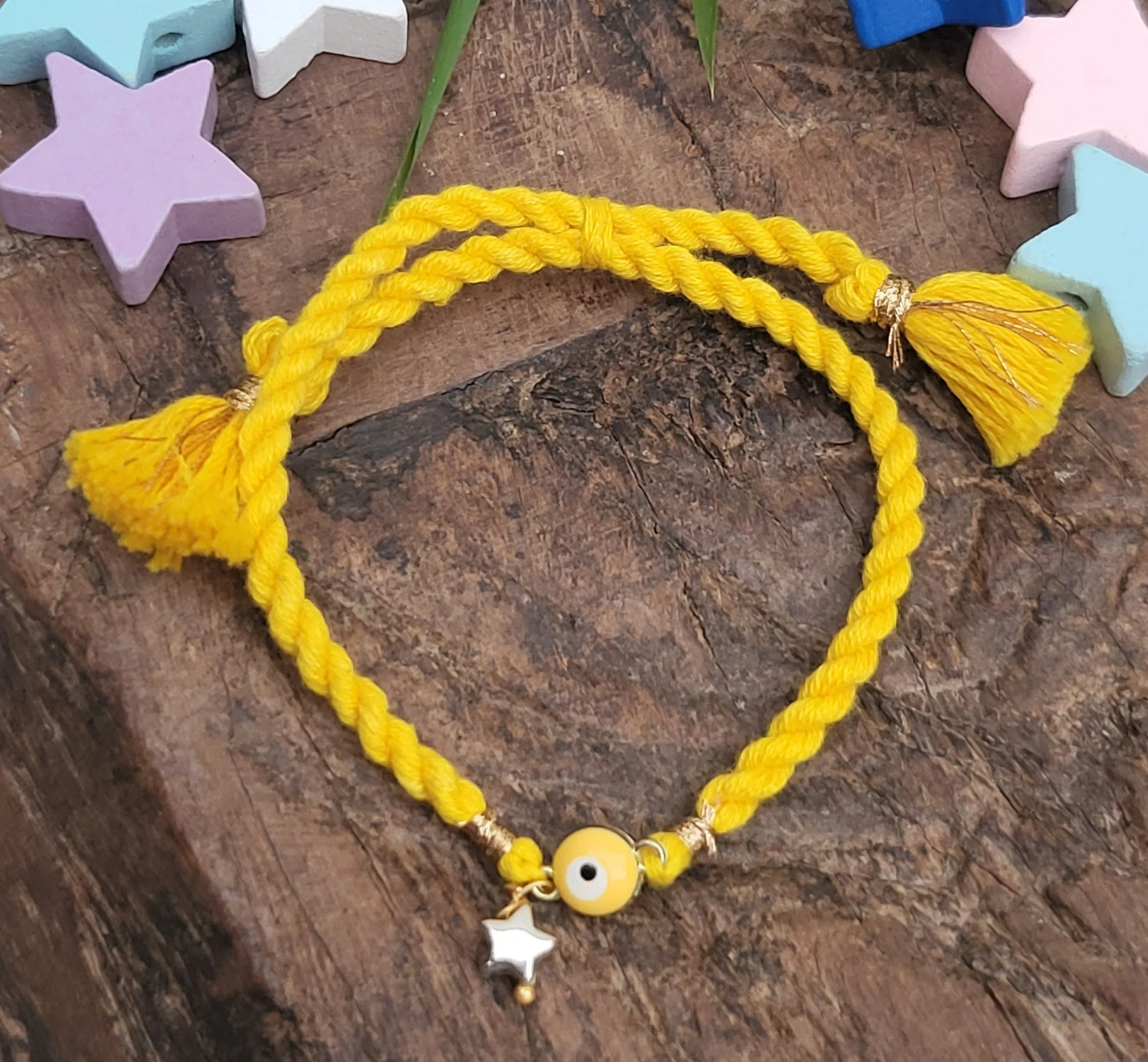 Adjustable Yellow Thread Rakhi