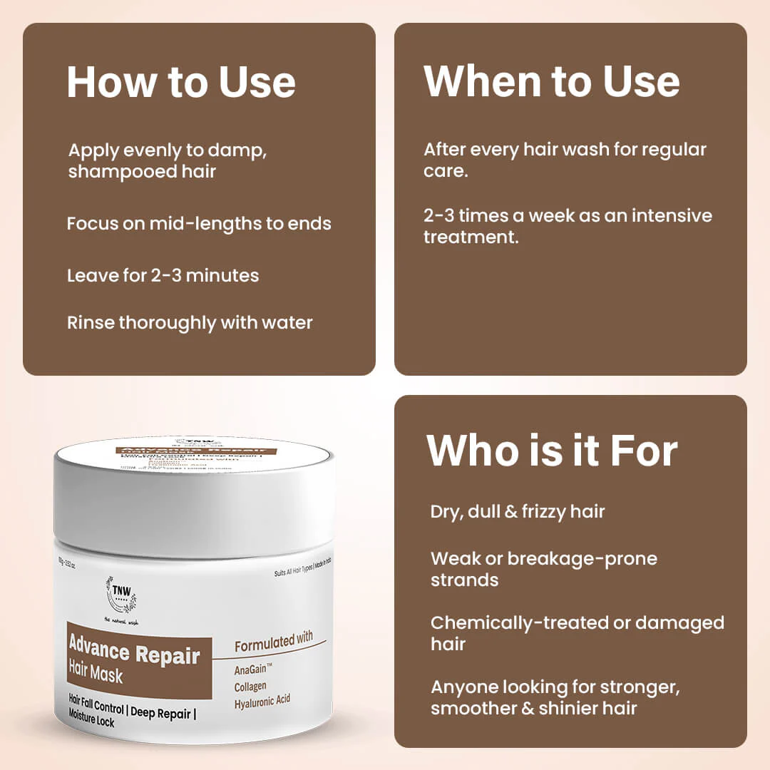 Advance Repair Hair Mask | Hair Fall Control & Deep Repair | Sulfate-Free - Image 6