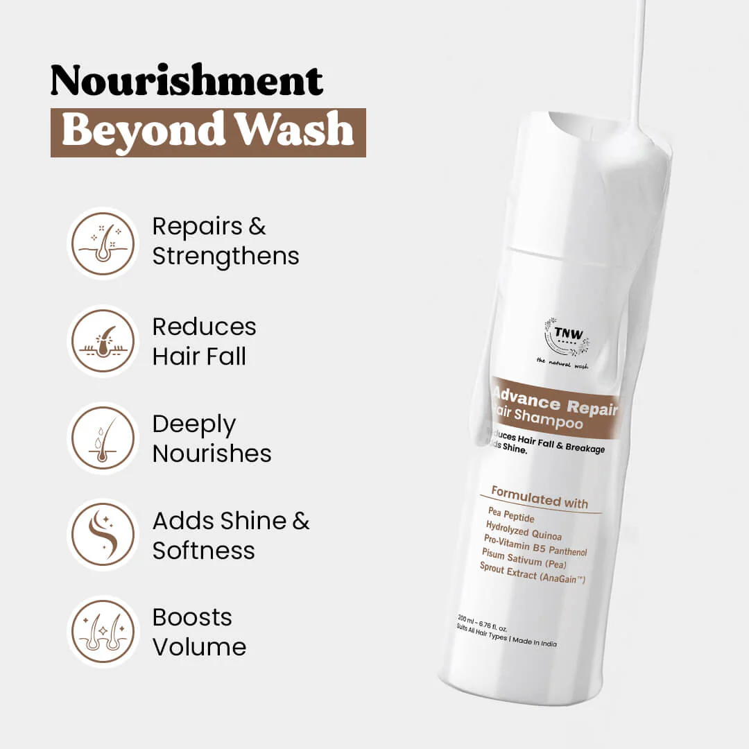 Advance Repair Shampoo | Reduces Hair Fall & Adds Shine | Sulfate-Free - Image 3