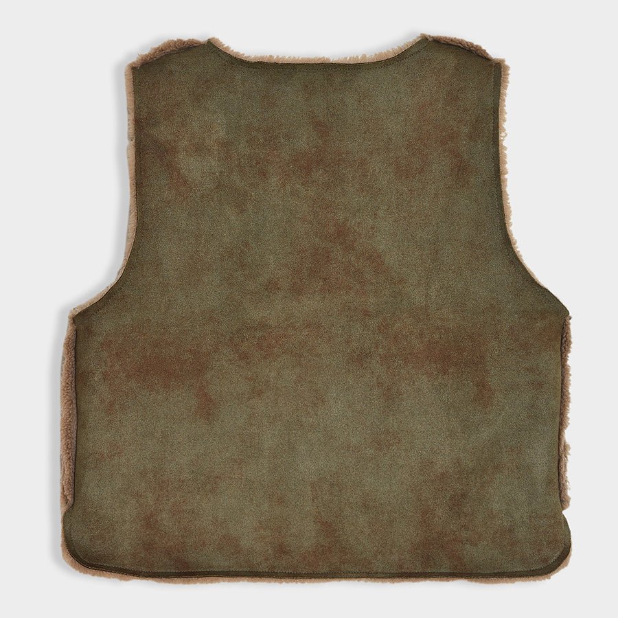 Adventure Suede Woven Sleeveless Jacket - Image 3