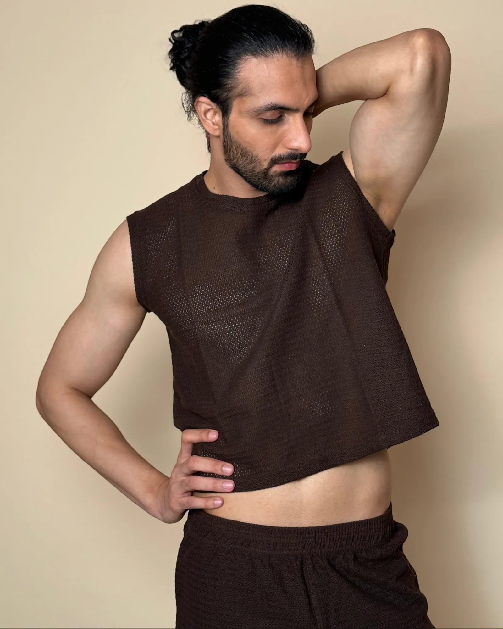 Aegis Knit Tank /Chocolate - Image 2