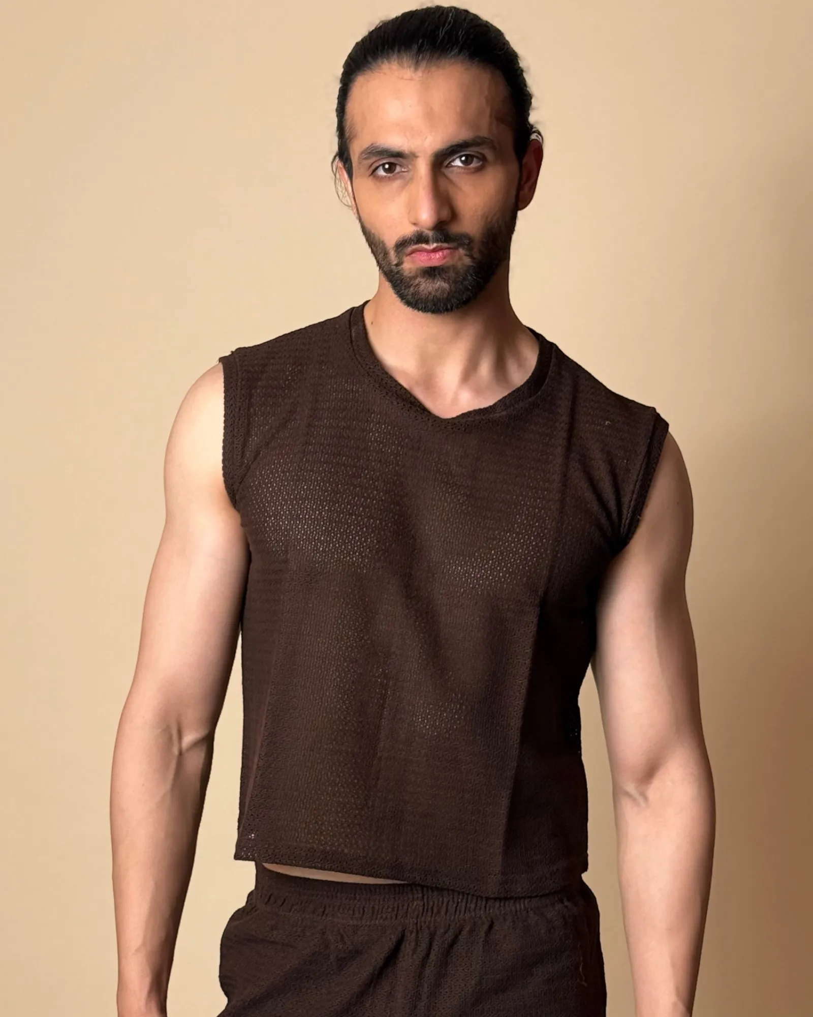 Aegis Knit Tank /Chocolate - Image 5
