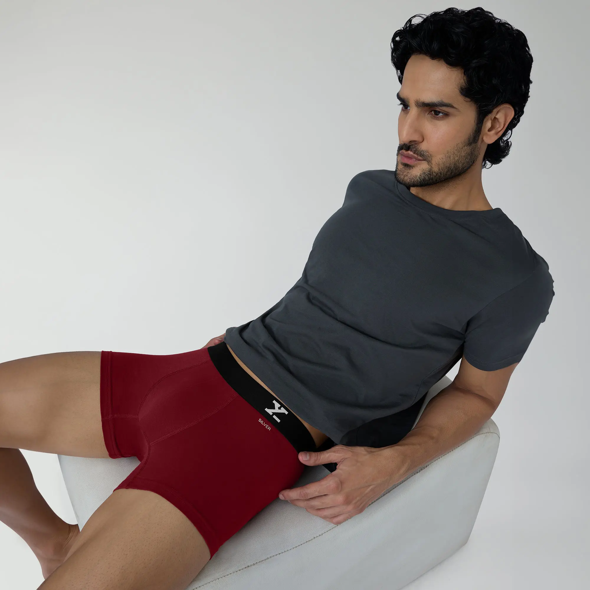 Aero Silver Cotton Trunks Pack of 3 - Image 4
