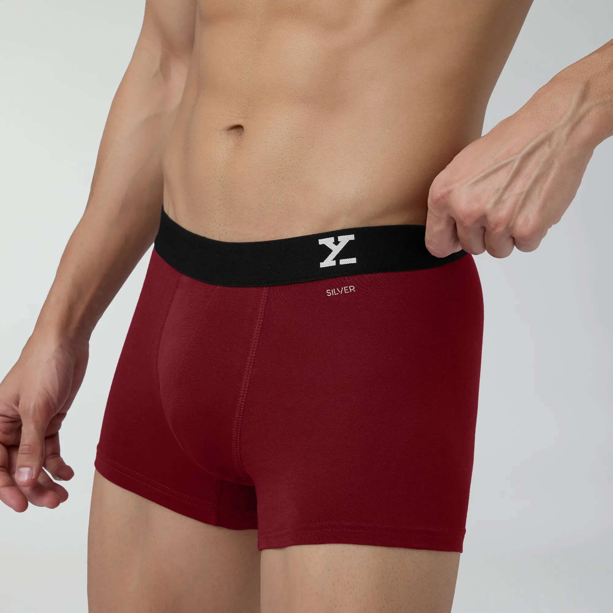 Aero Silver Cotton Trunks Pack of 3 - Image 5