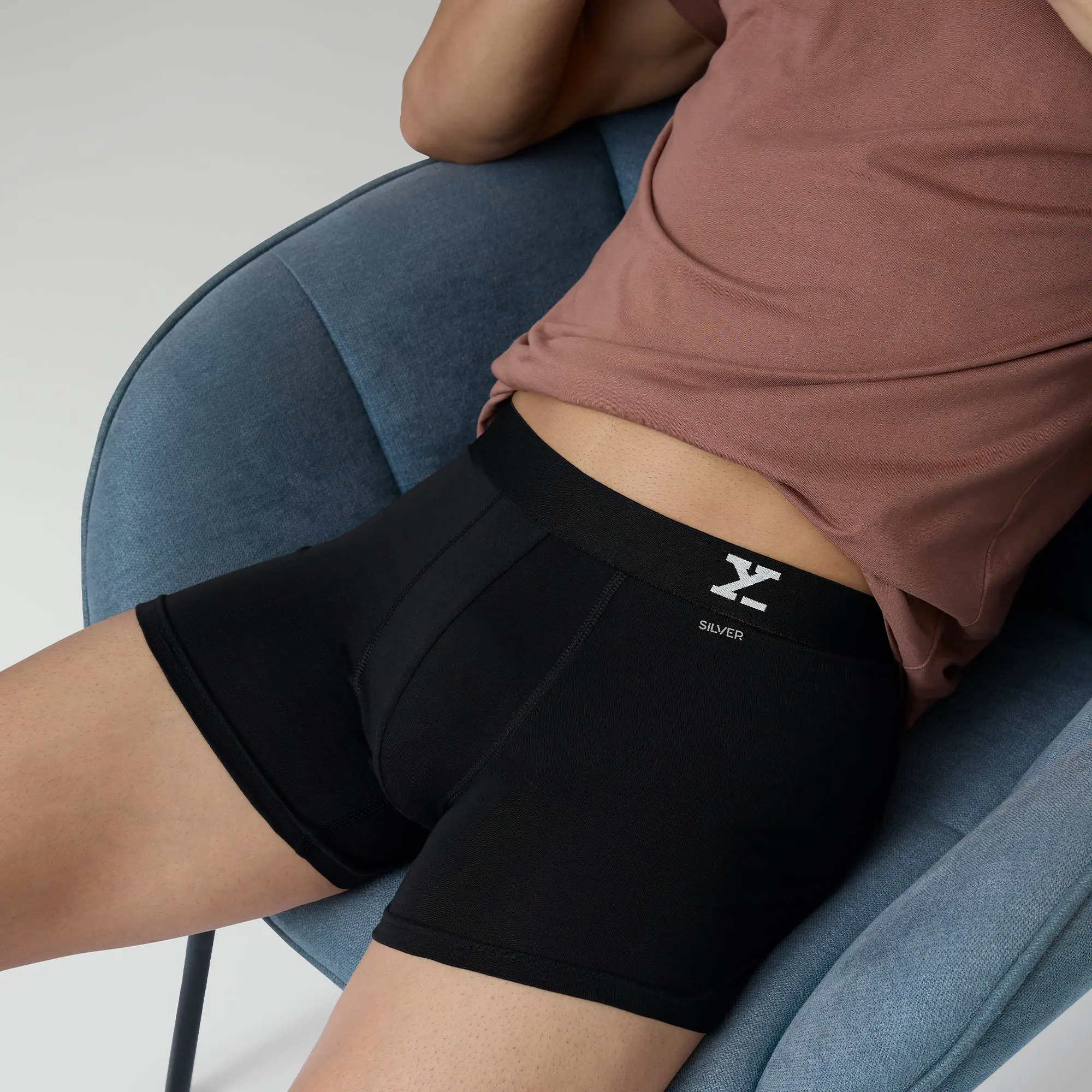 Aero Silver Cotton Trunks Pack of 3 - Image 6