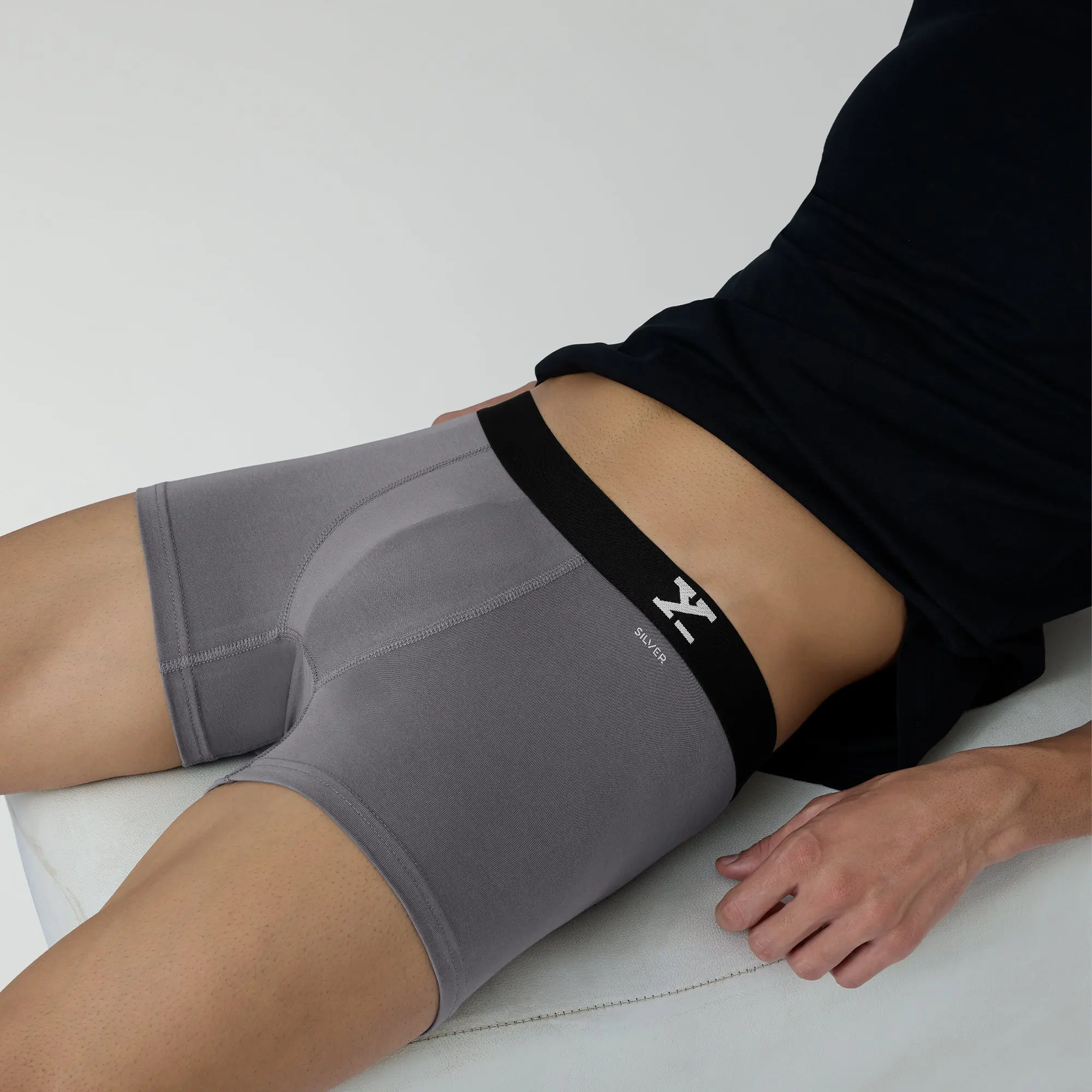 Aero Traq Cotton Trunks Black Grey Blue (Pack of 5) - Image 3