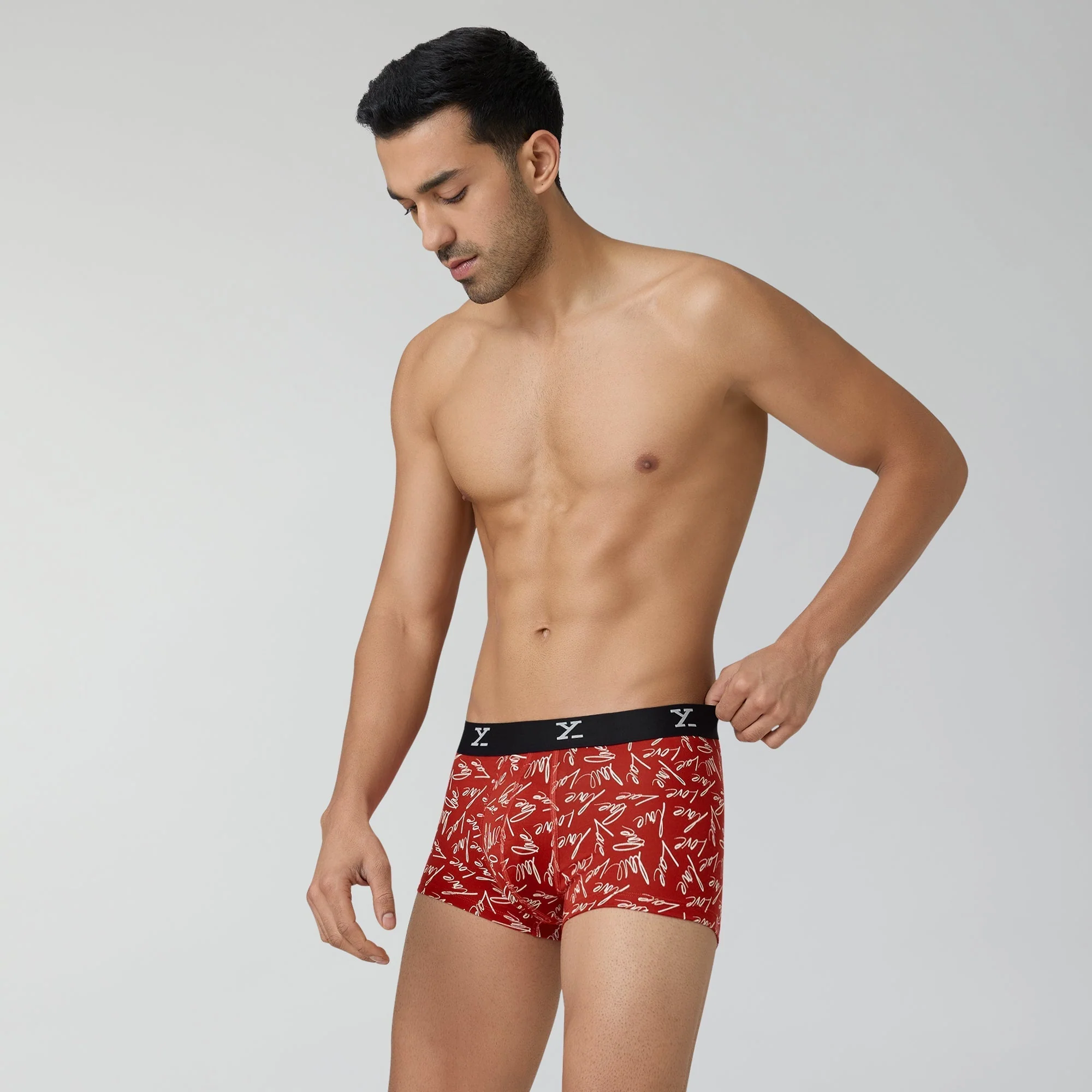 Aero Traq Pace Rave Cotton Trunks Blue Green Black Lovestruck Red (Pack of 5) - Image 5