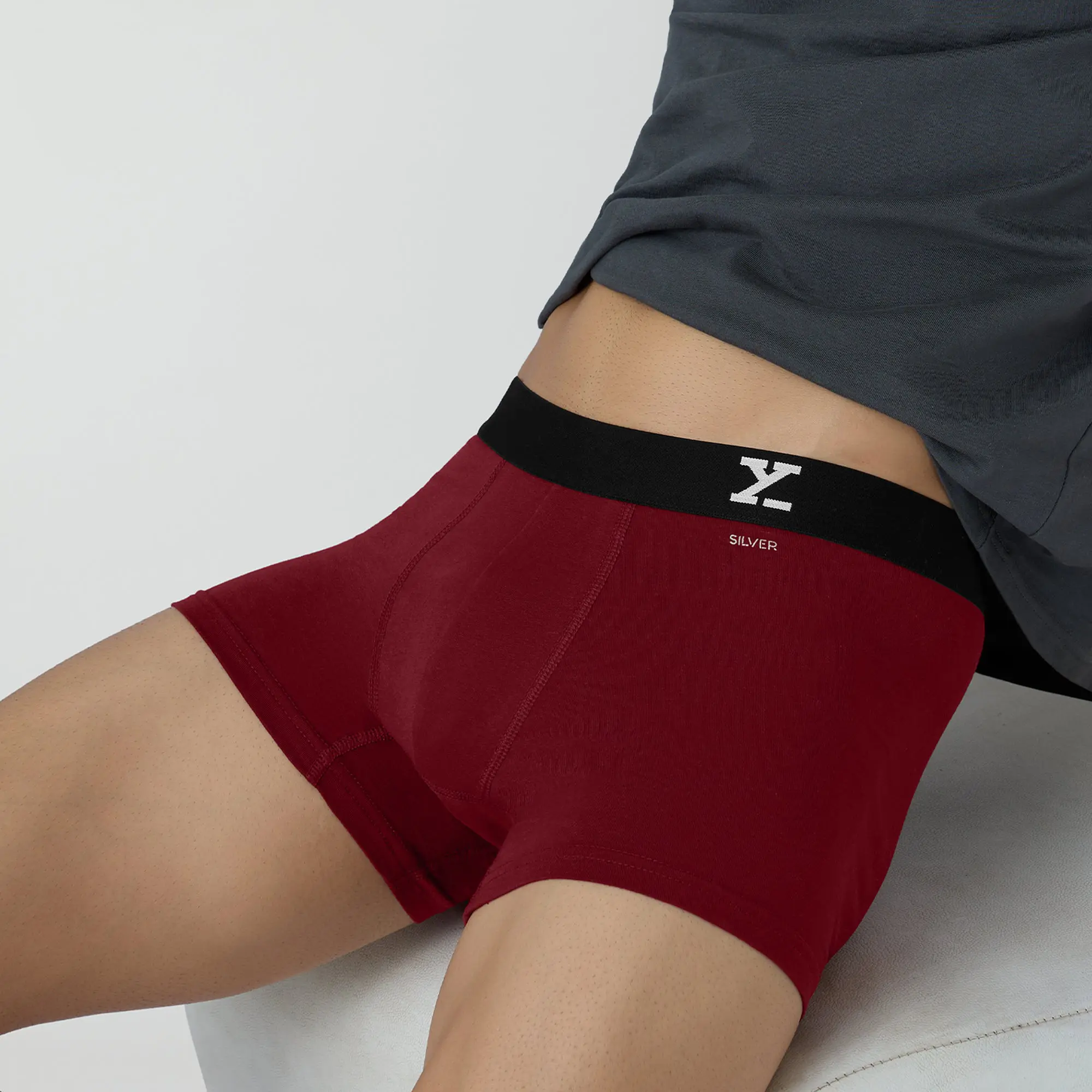 Aero Traq Rave Cotton Trunks Blue Burgundy Grey Confetti Black (Pack of 5) - Image 3