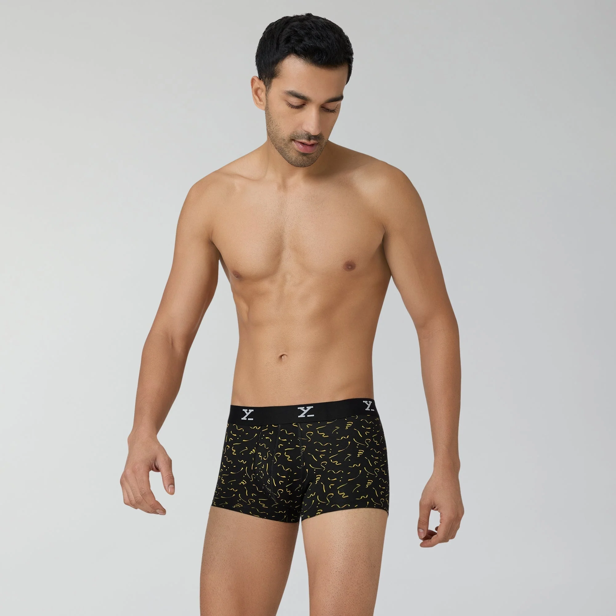 Aero Traq Rave Cotton Trunks Blue Burgundy Grey Confetti Black (Pack of 5) - Image 6